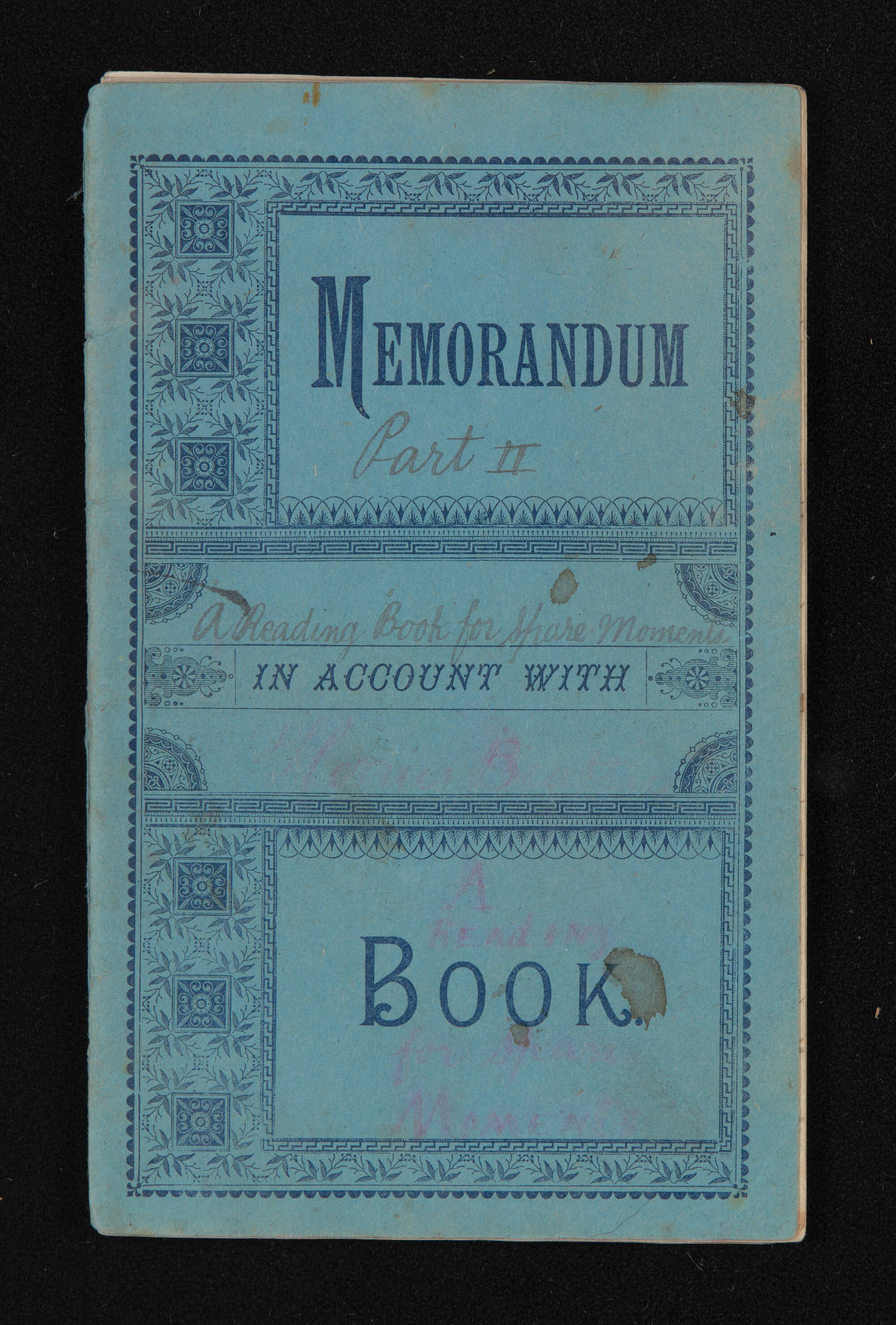 'A reading book for spare moments', part II