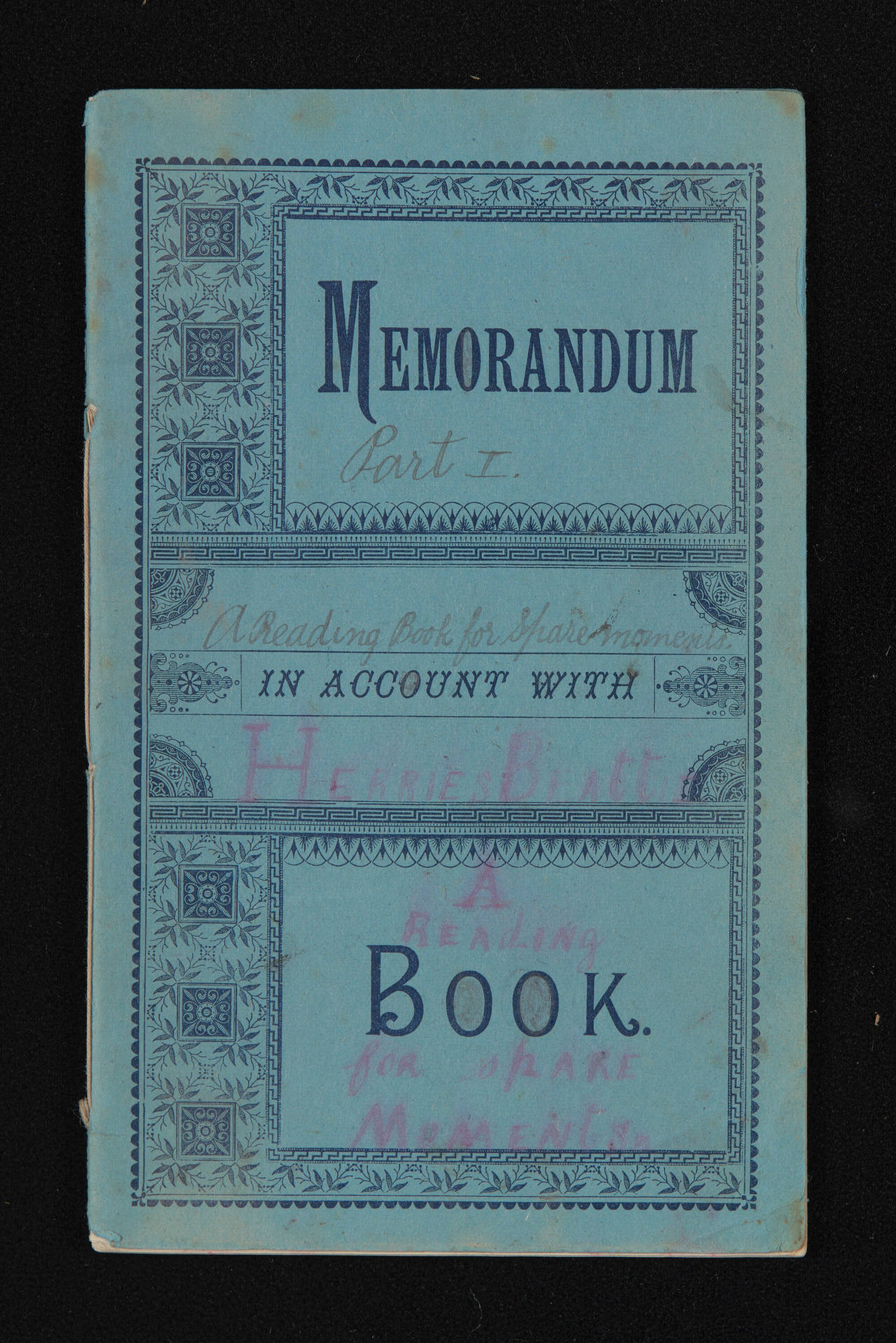 'A reading book for spare moments', part I