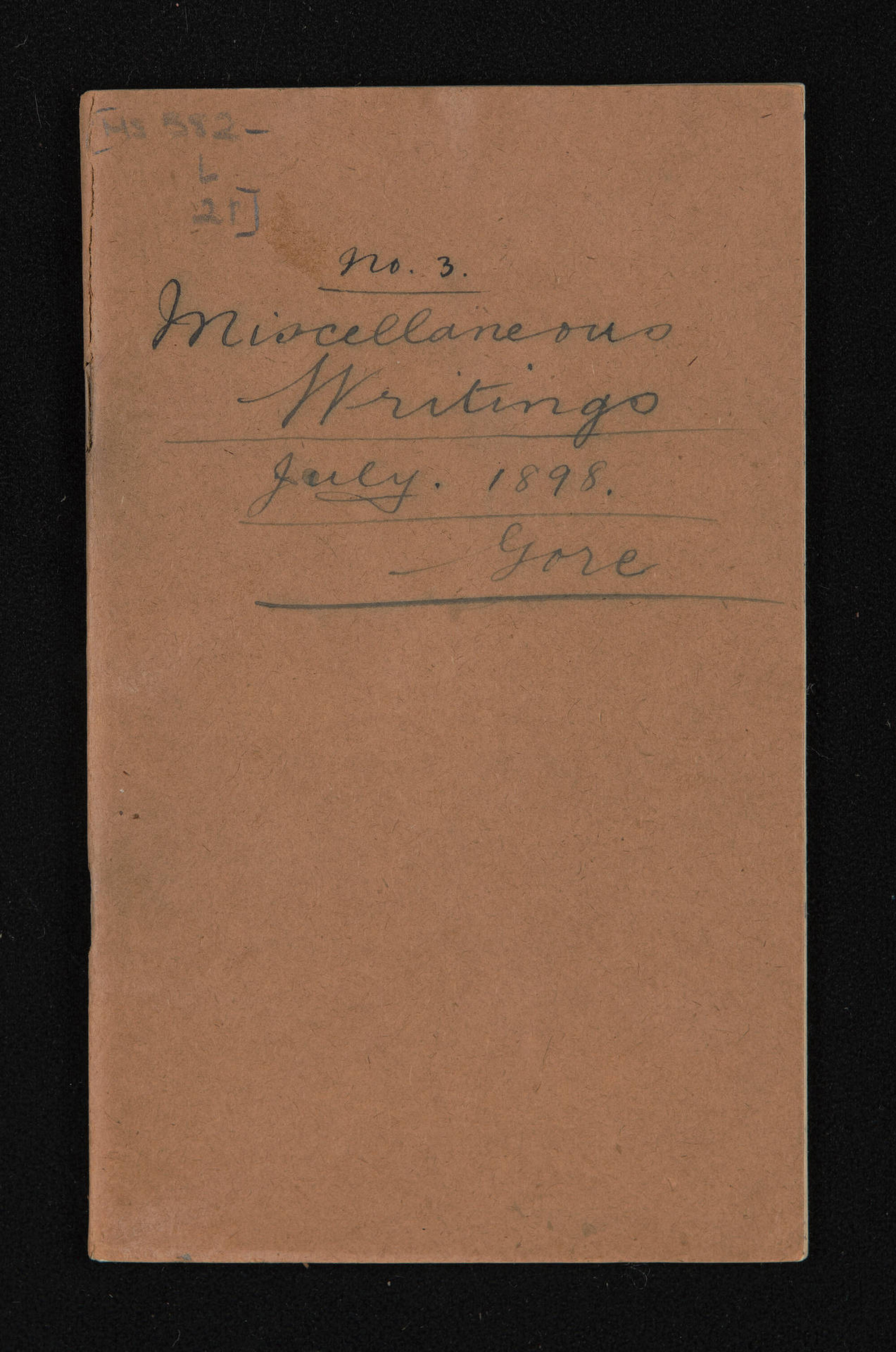 Notebook concerning Herries' schooldays, volume 3
