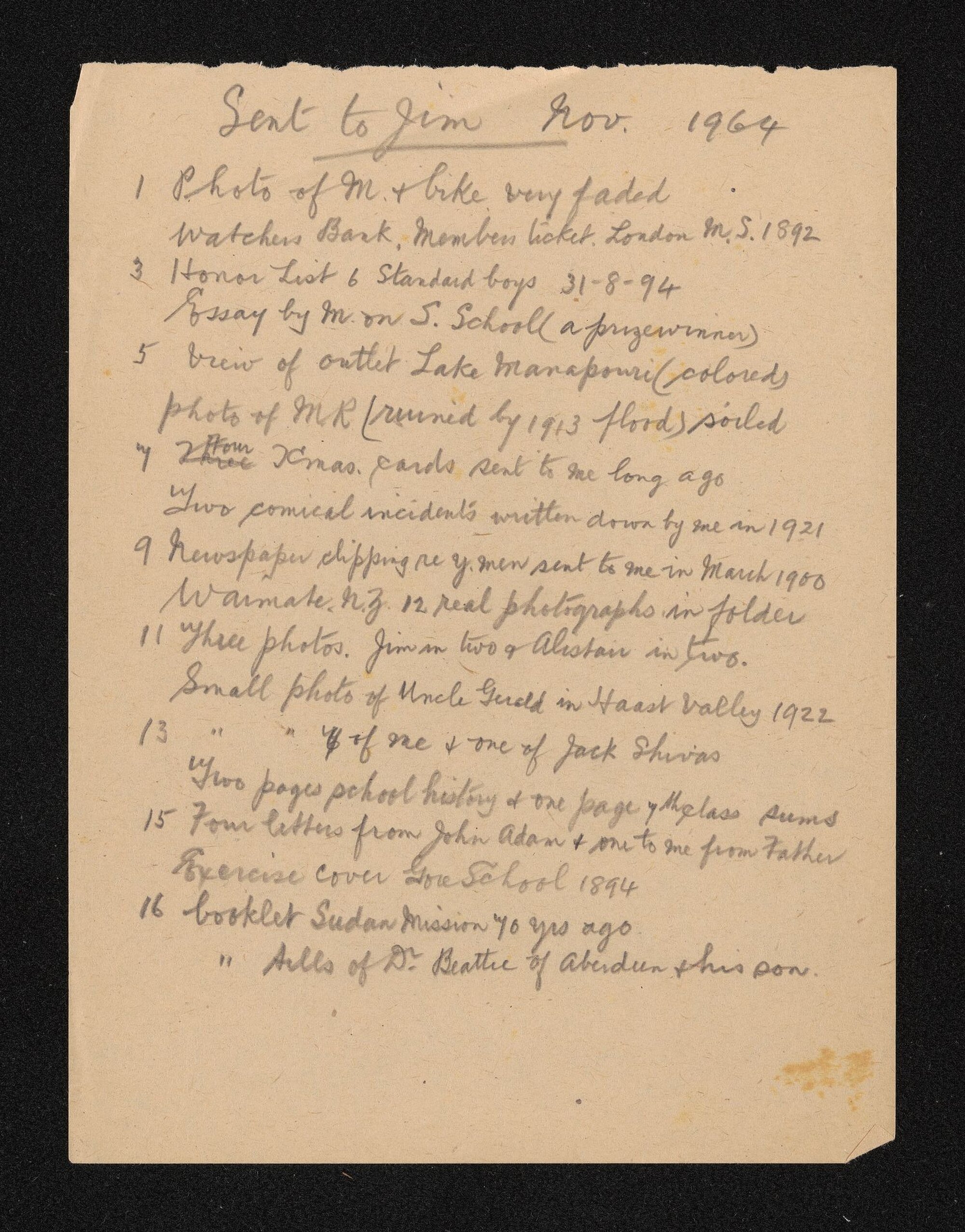 Notes and other papers