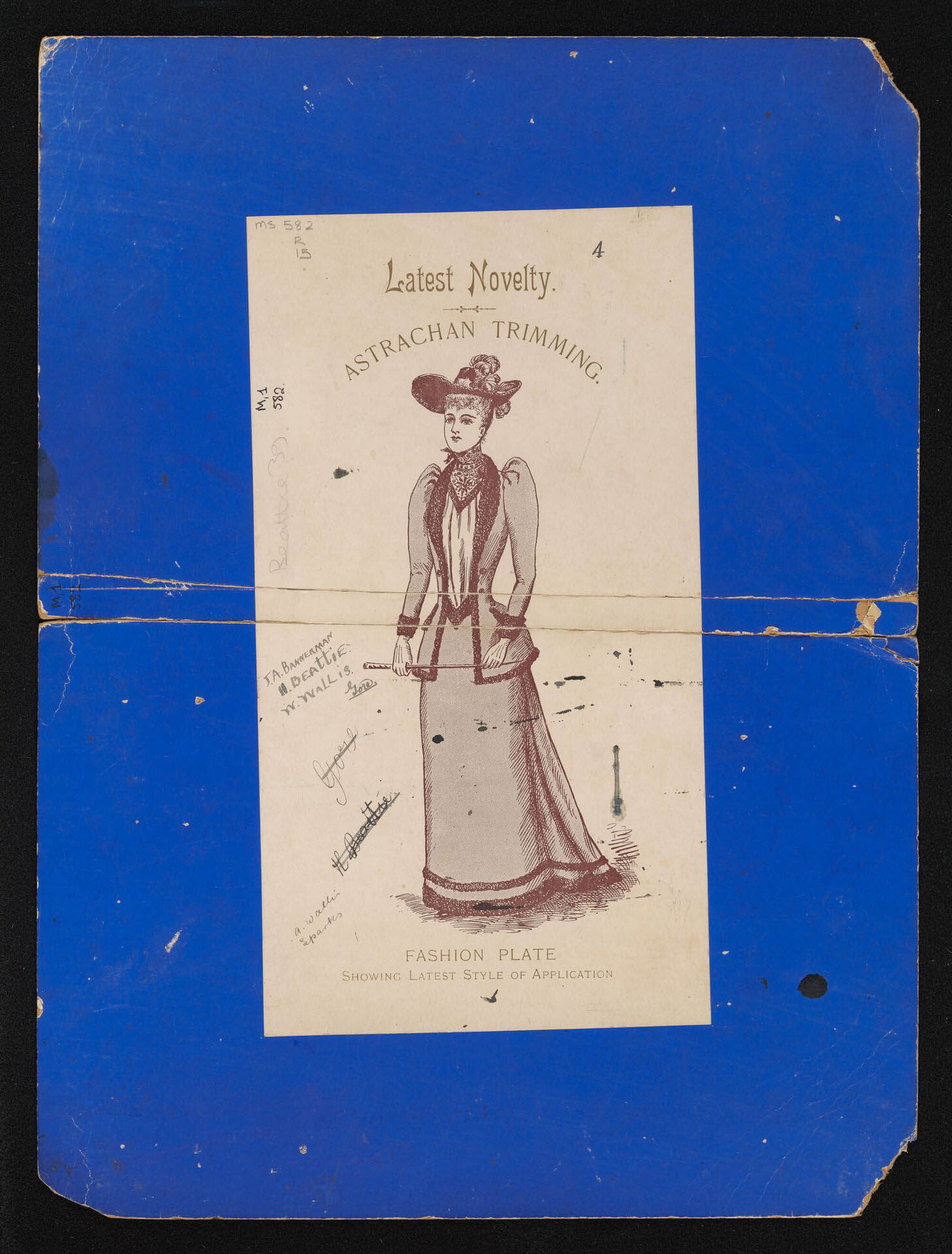 Annotated illustrated book cover signed by J.A. Bannerman, H. Beattie, W. Wallis and A. Wallis