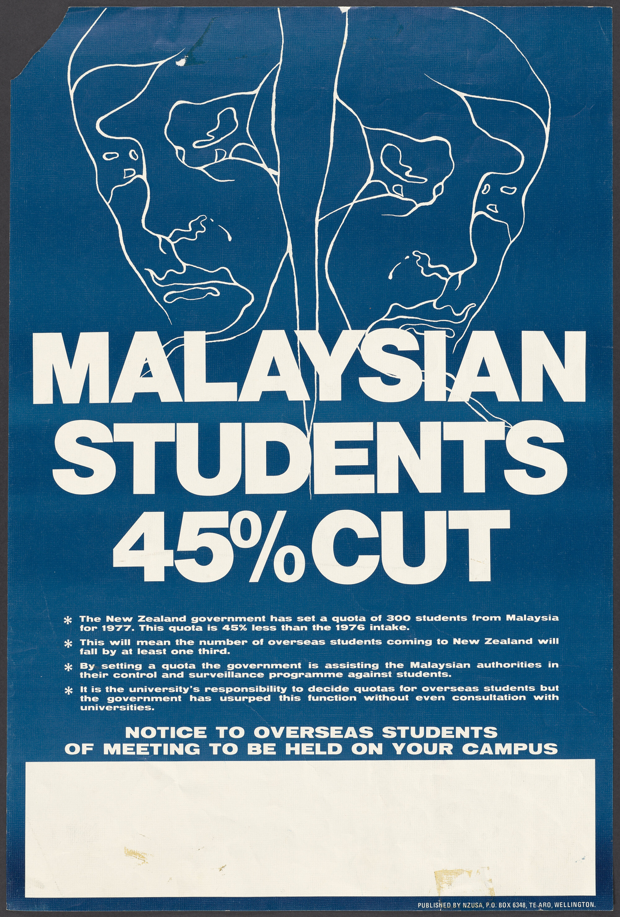 "Malaysian Students 45% Cut"