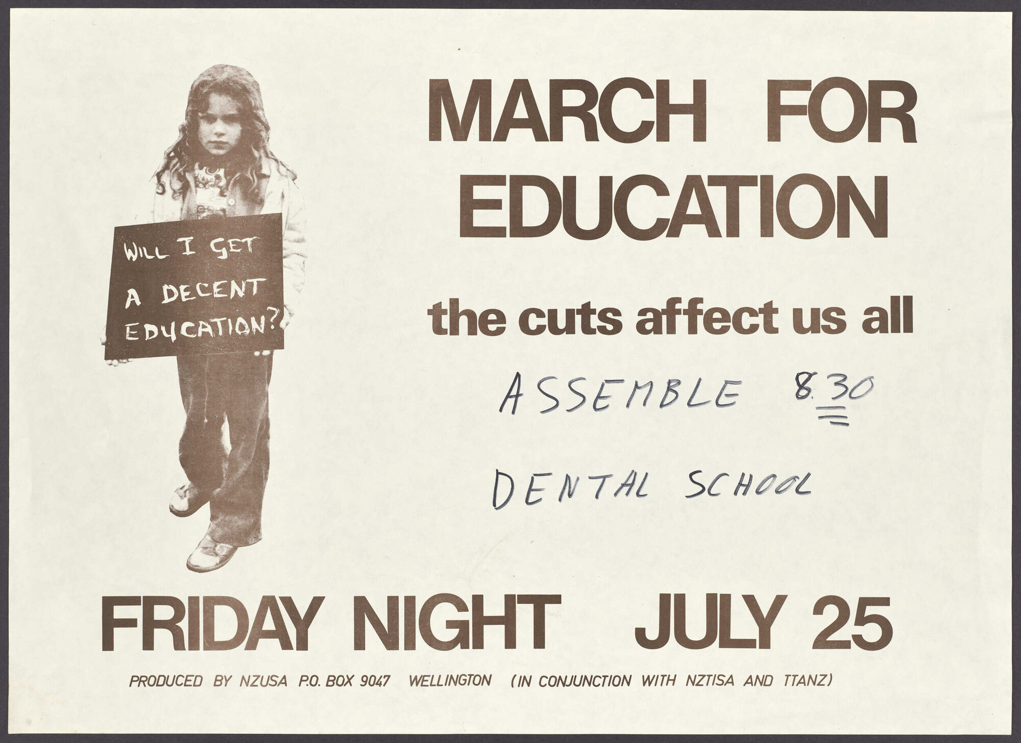 "March for Education the cuts affect us all"