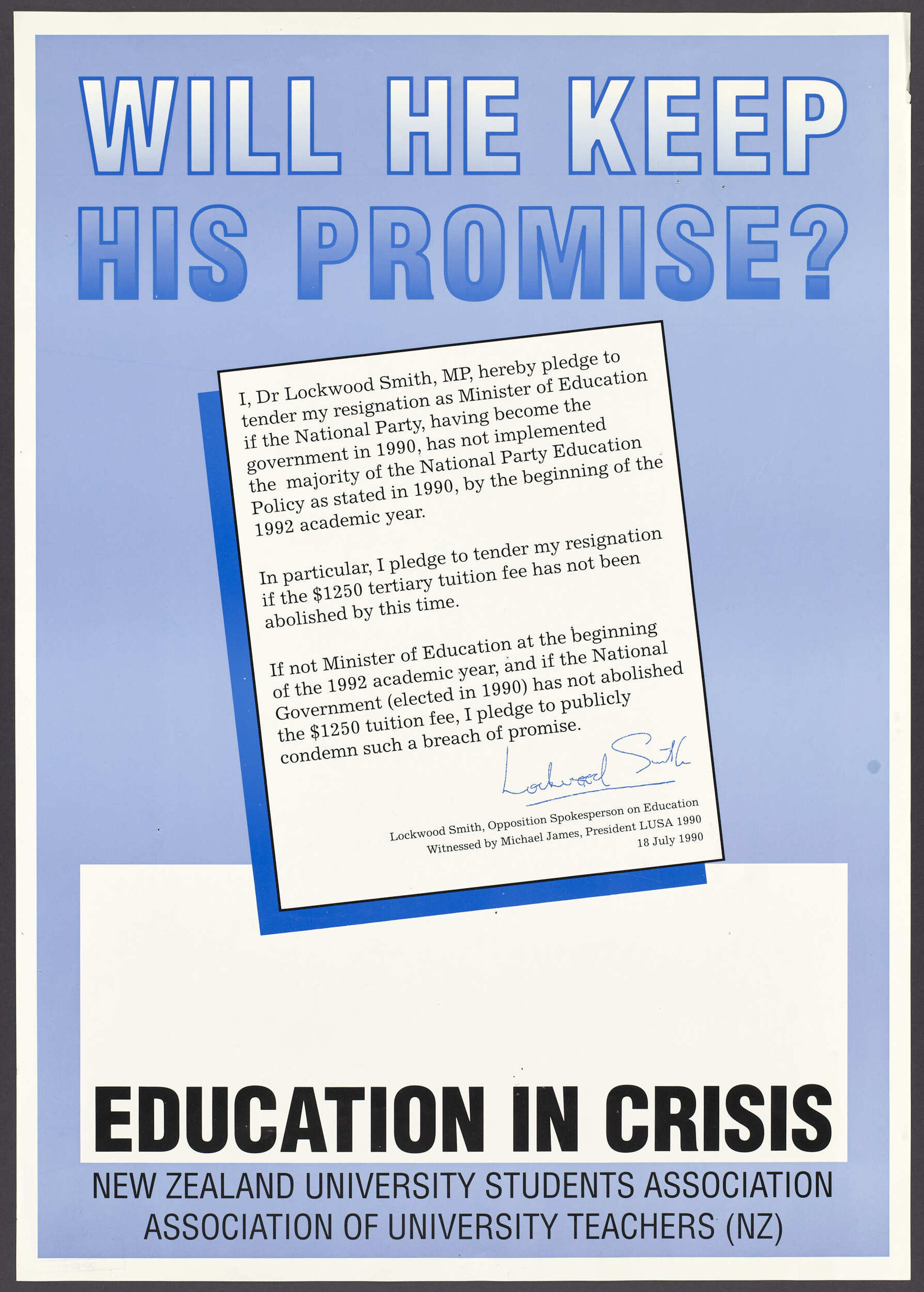 "Will He Keep His Promise?"