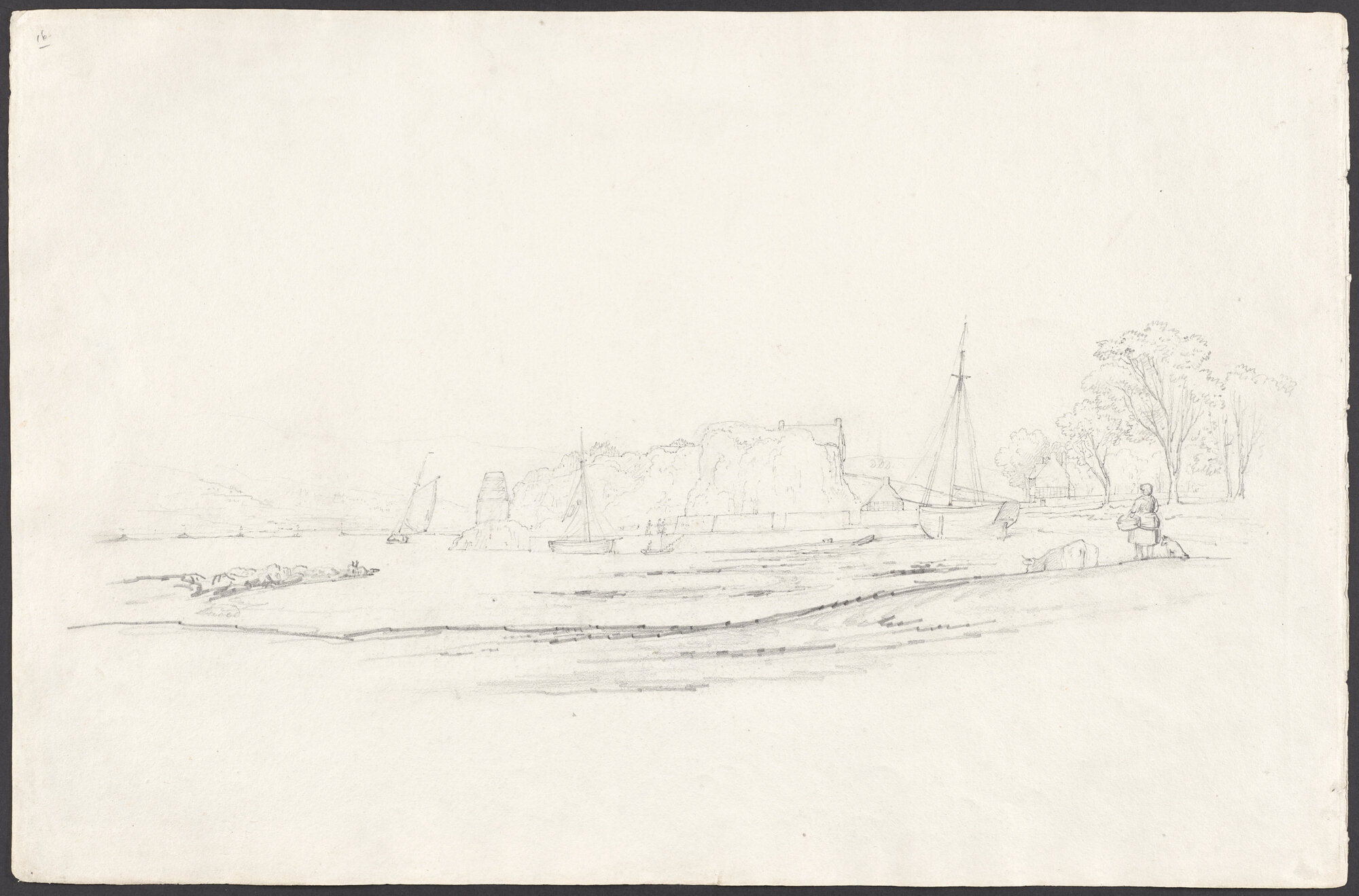 [Sketch of harbour, Scotland]