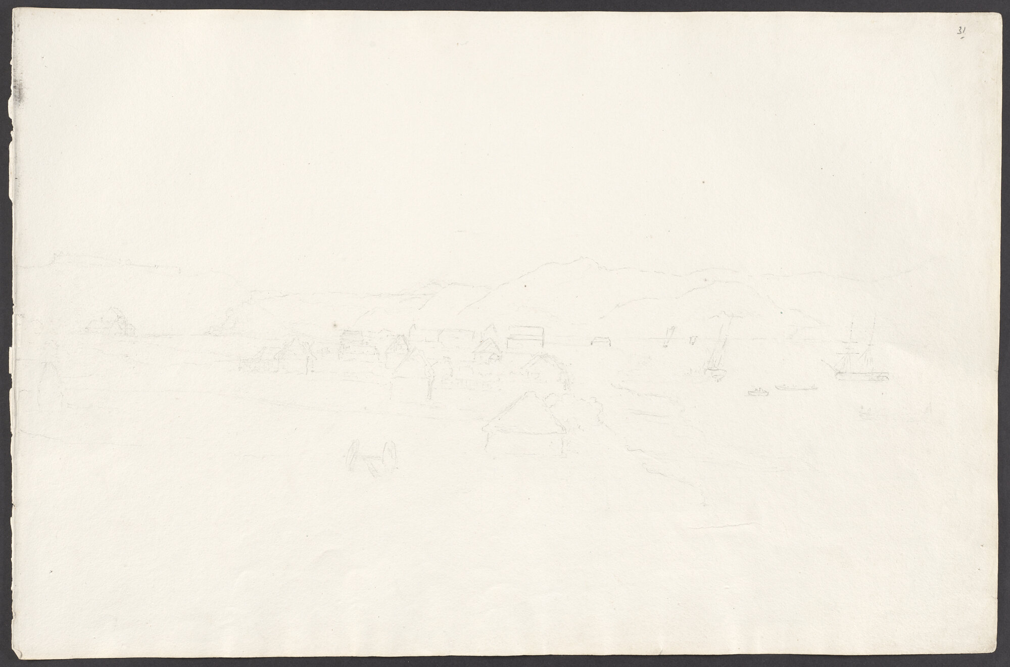 [Sketch of settlement, Wanganui?]