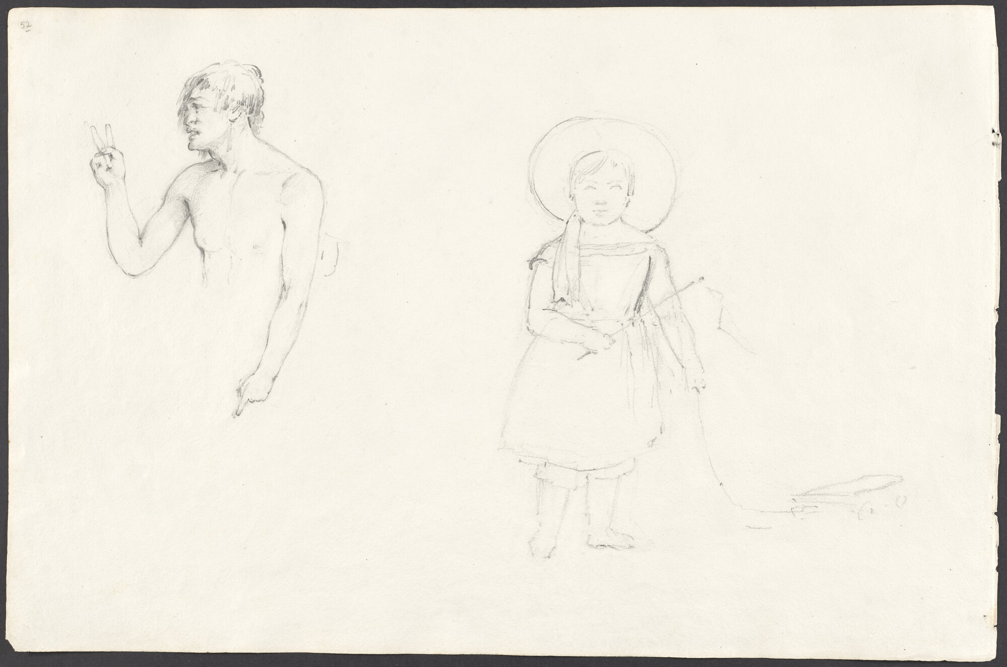 [Study of Maori man. Study of child]