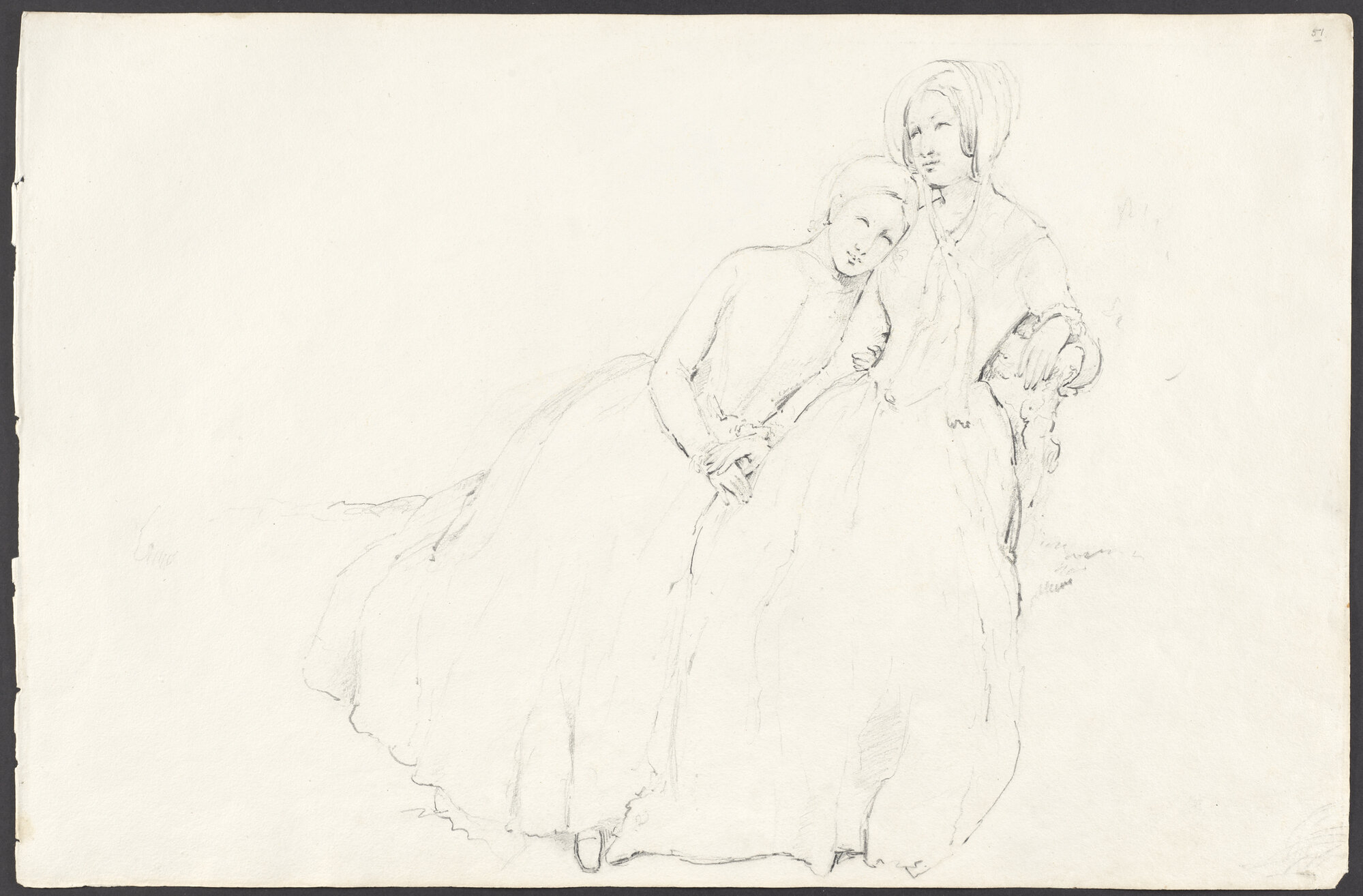 [Two seated women]