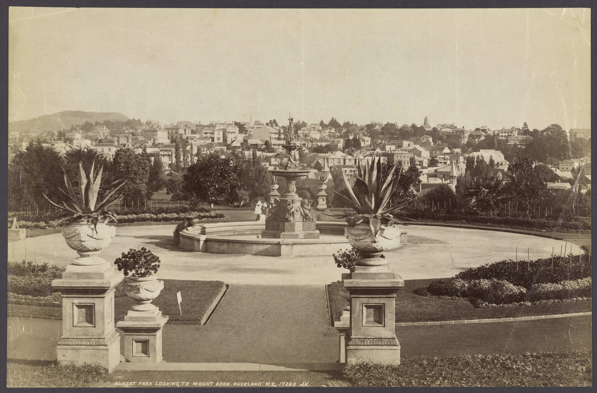 Albert Park looking to Mount Eden. Auckland. N.Z.