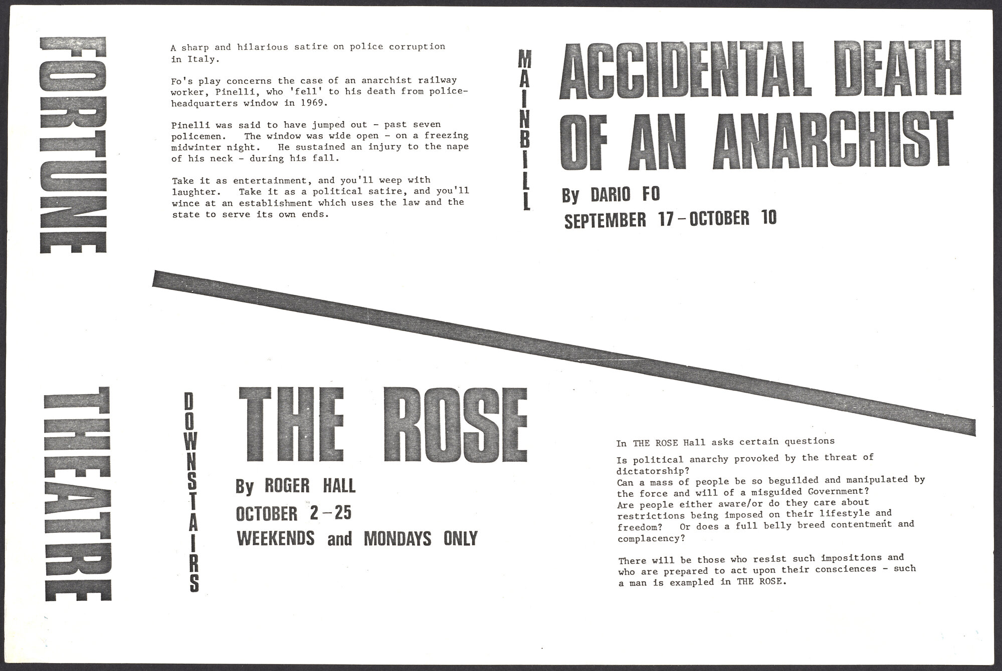 "Accidental Death of an Anarchist/The Rose"