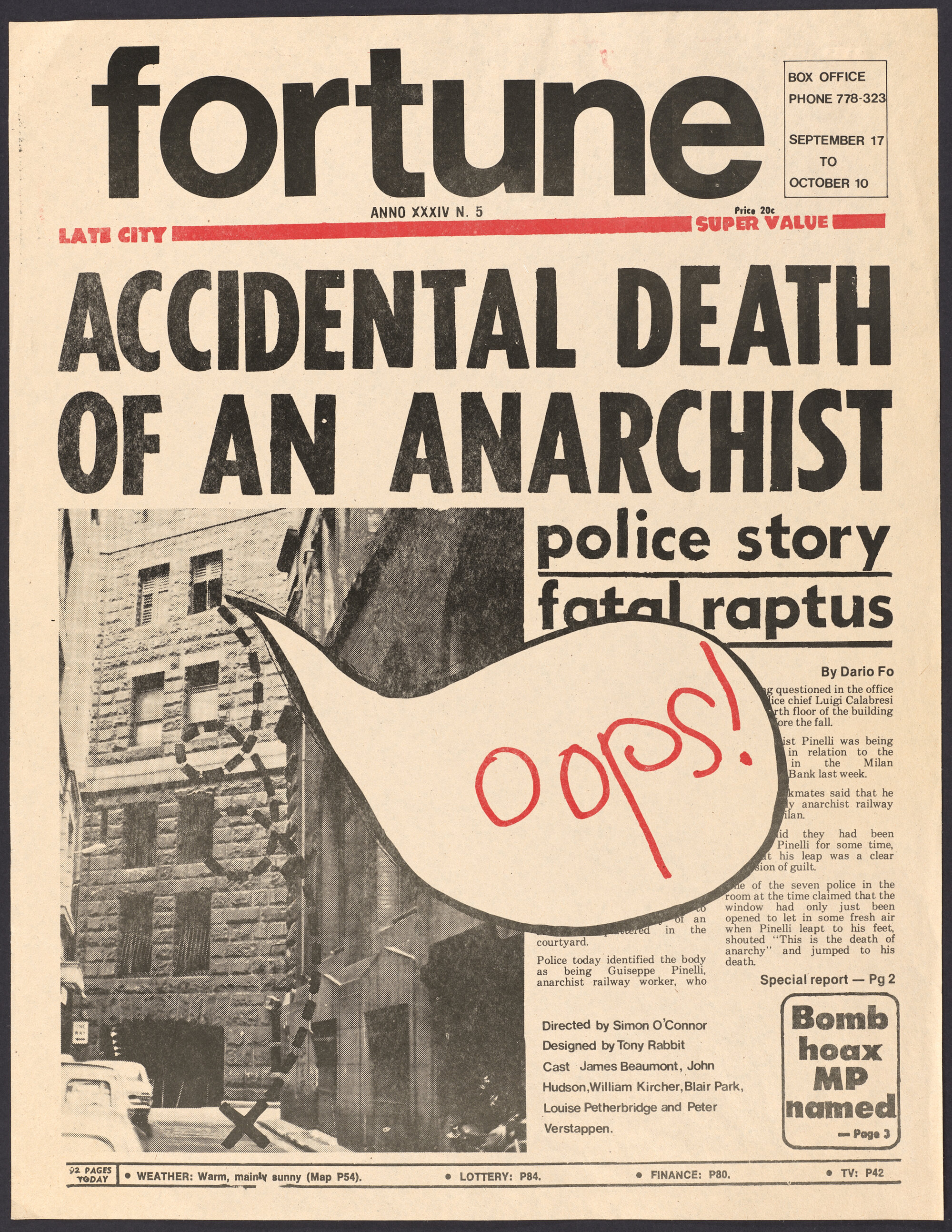 "Accidental Death of an Anarchist"