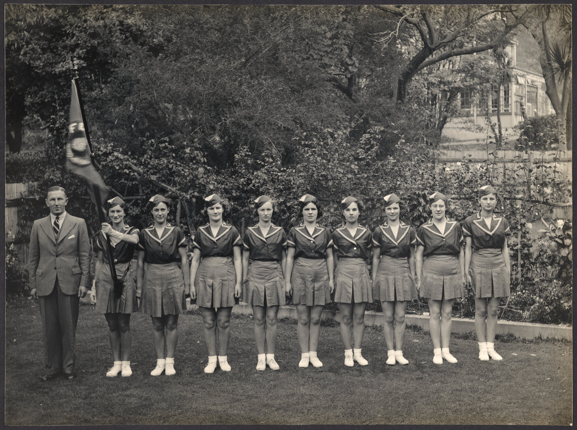 The Winning Team of the March Past at Caledonian Society's Annual Sports. 1936
