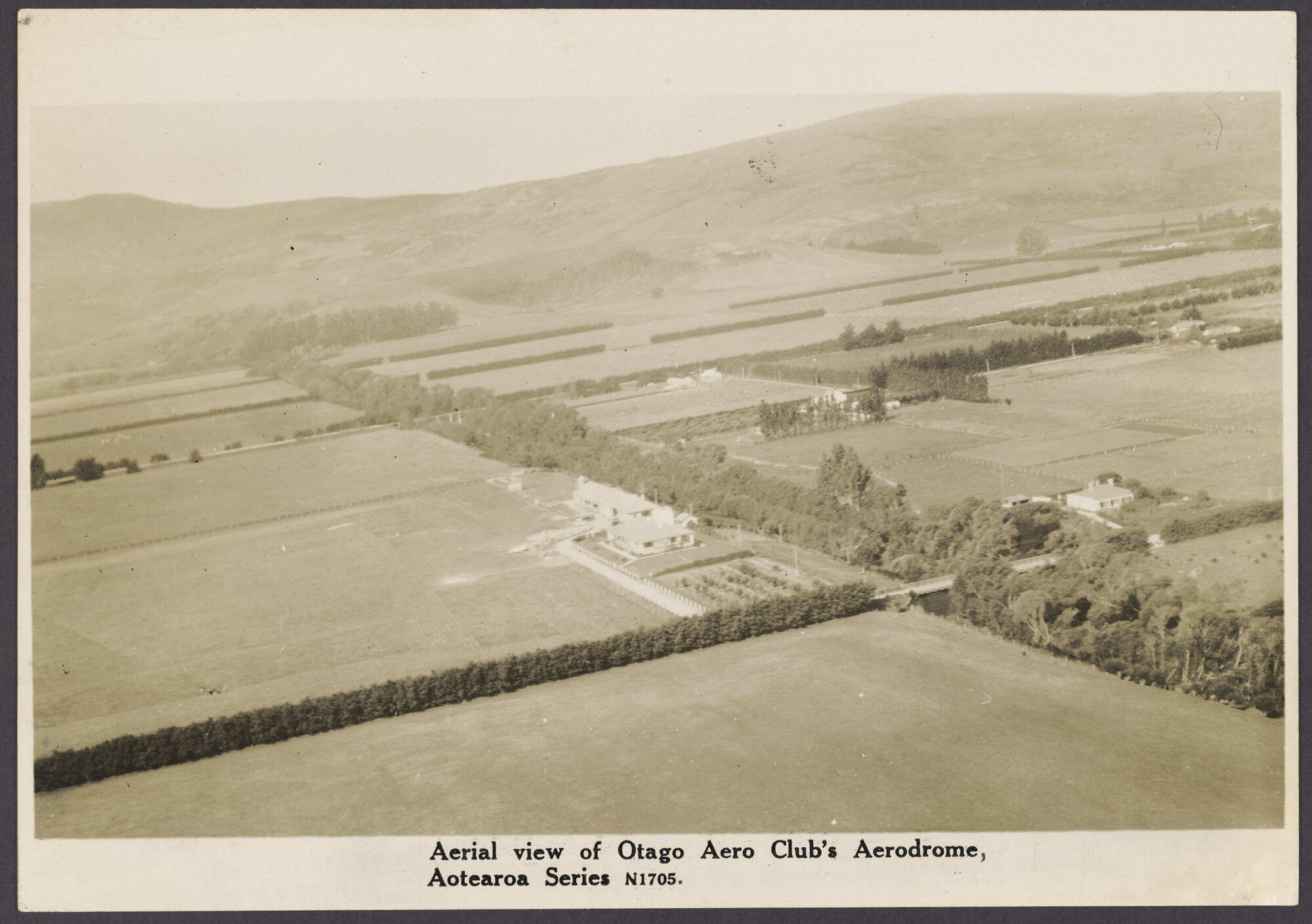 Aerial view of Otago Aero Club's Aerodrome
