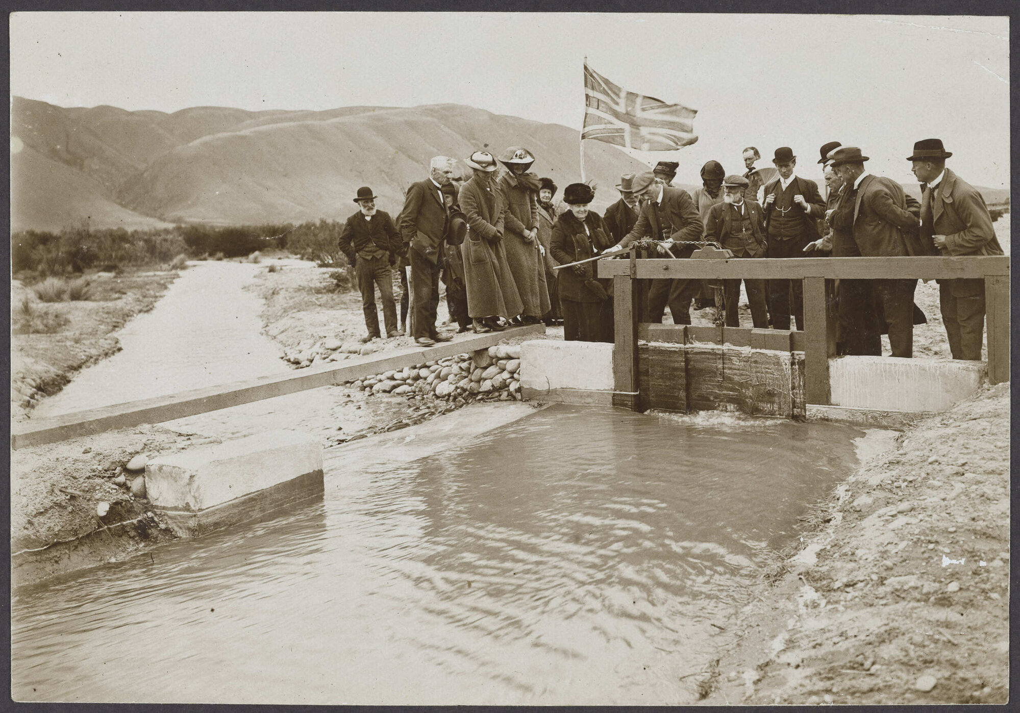 Opening of Oamaru water supply intake at Duntroon