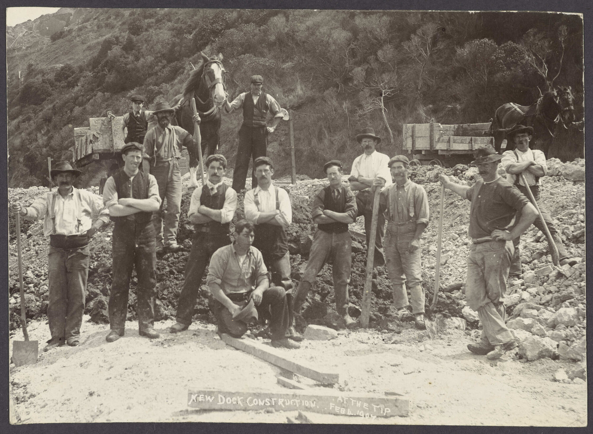 New dock construction. At the tip.