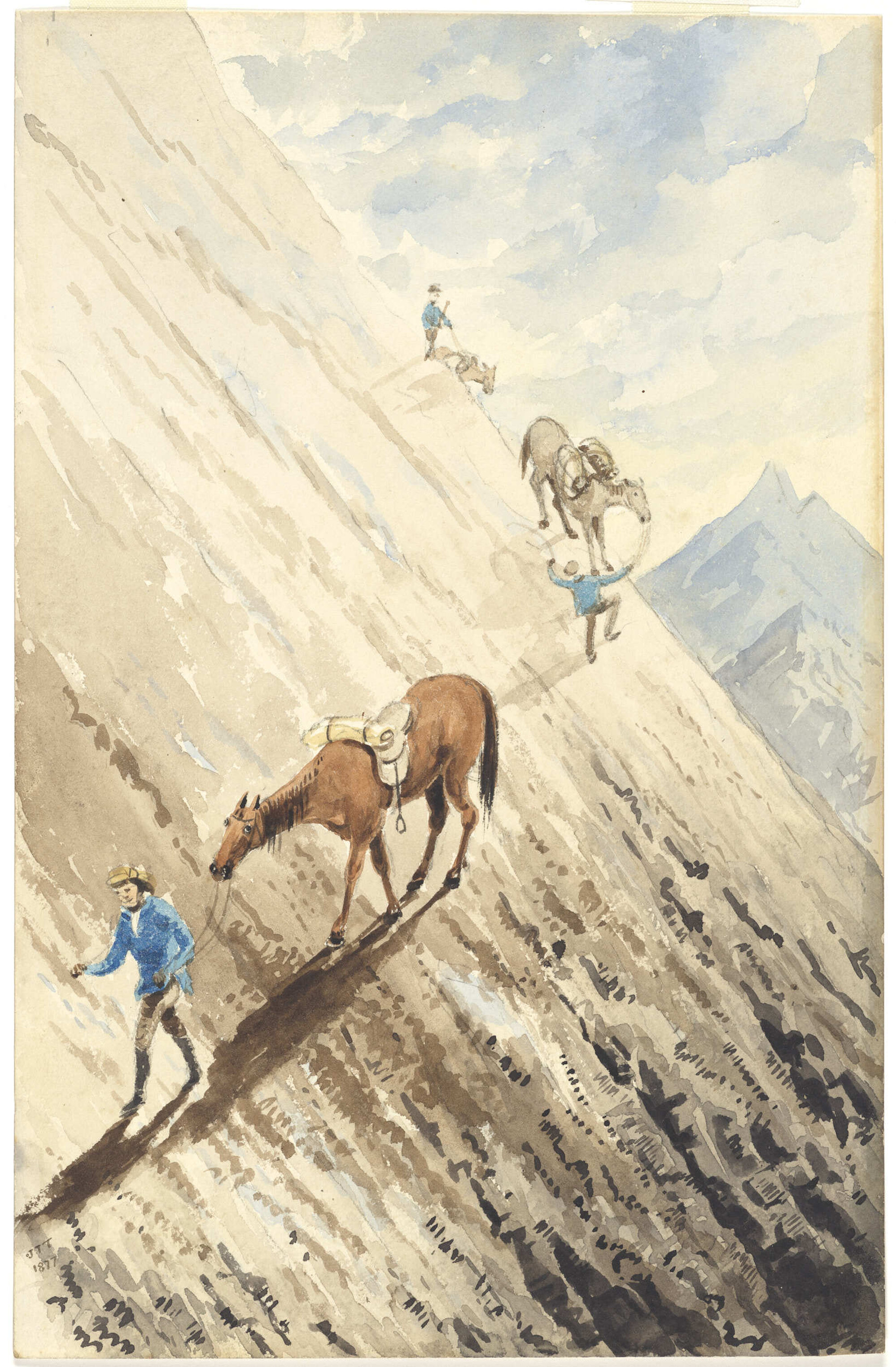 Descending the Horse Range, 1857