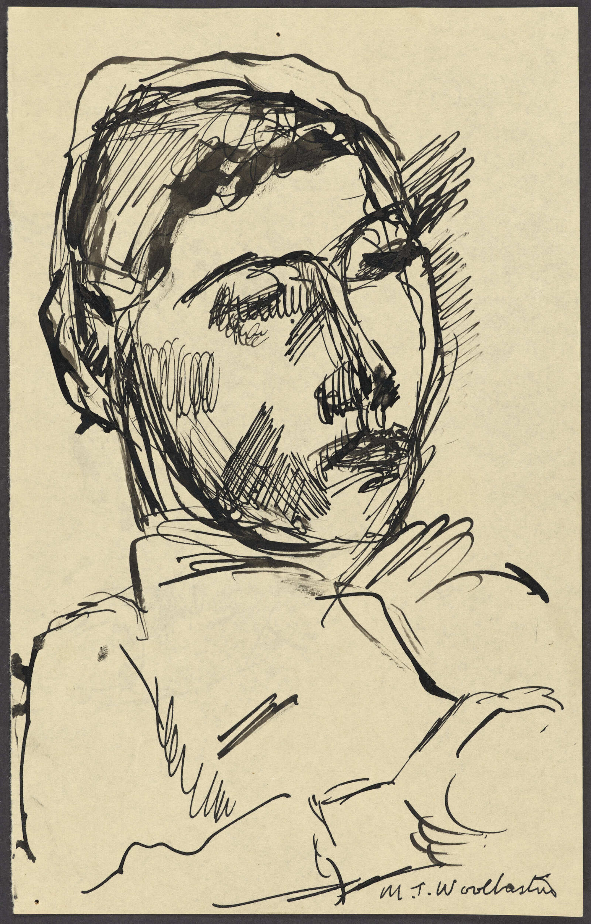 Shaded drawing of Ivan&rsquo;s head
