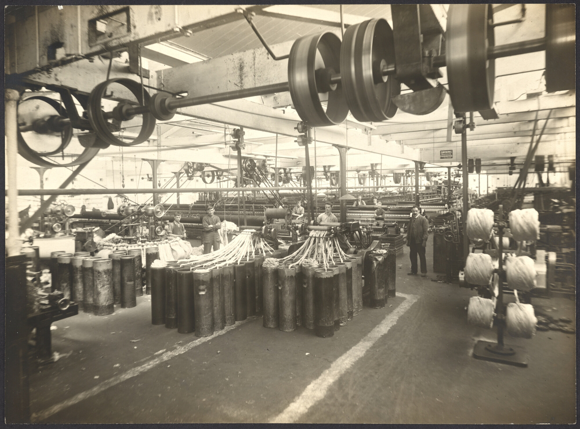 Interior view of probably a spinning room