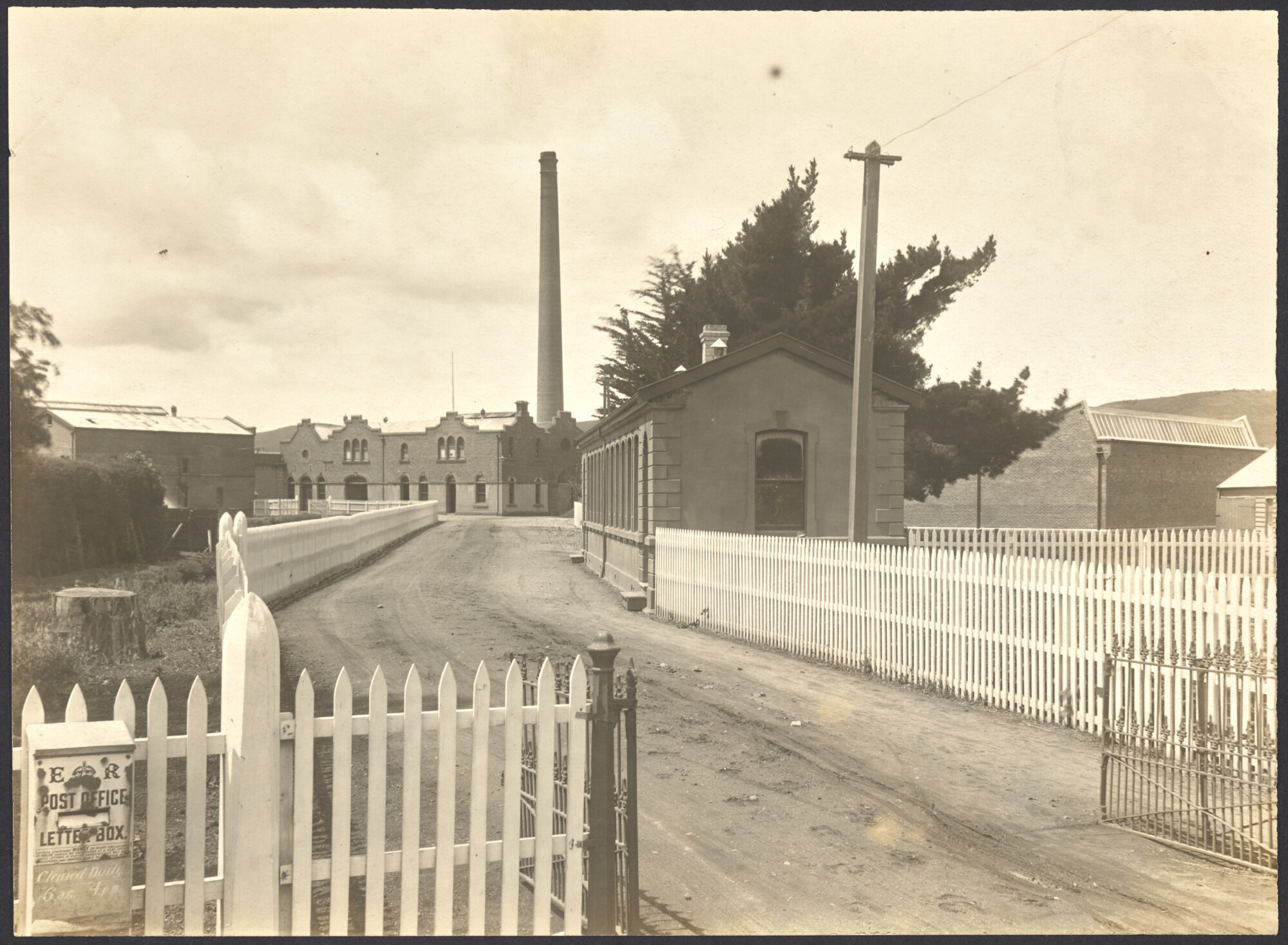Factory buildings from entry gate
