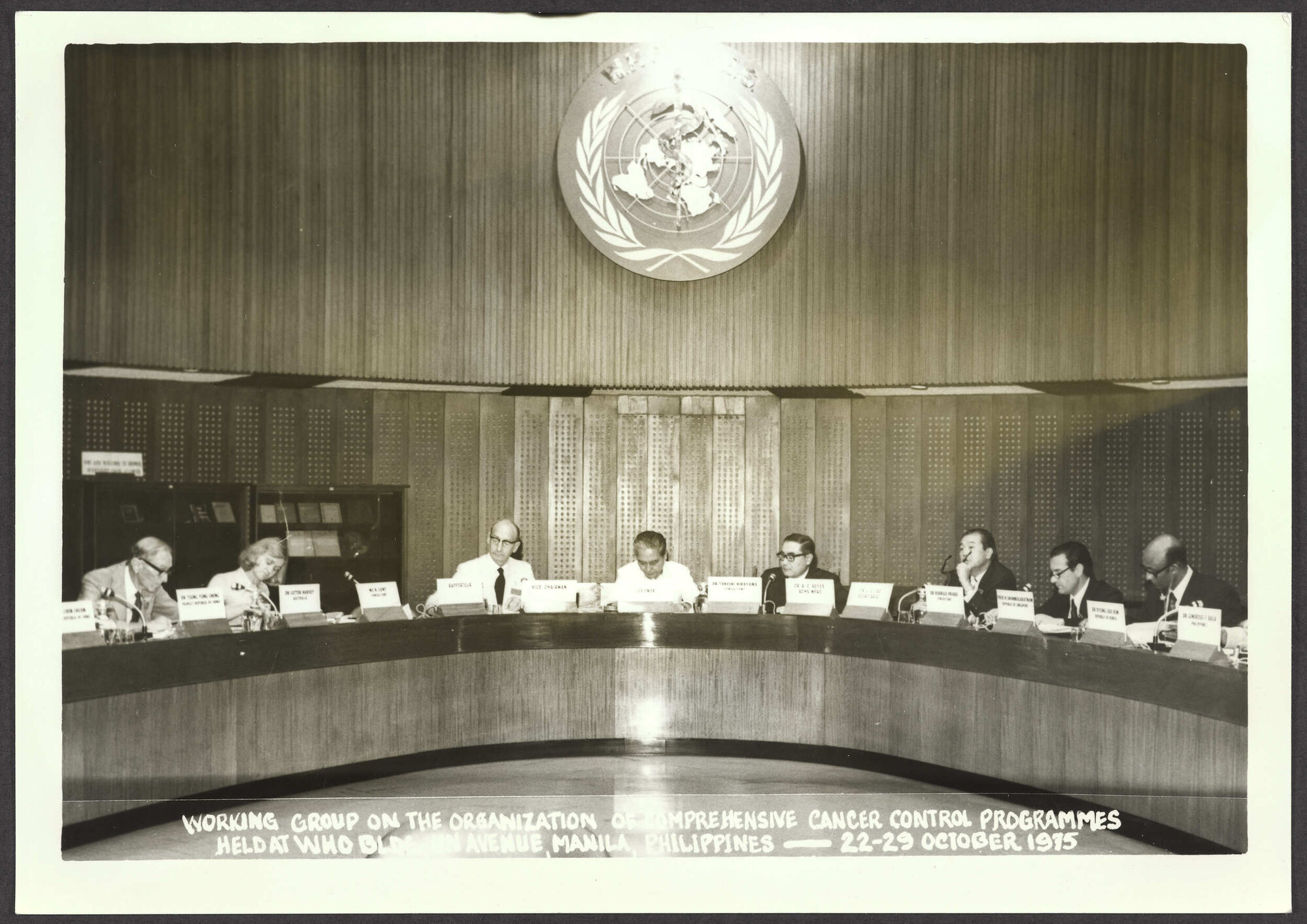 Working Group on the Organization of Comprehensive Cancer Control Programmes
