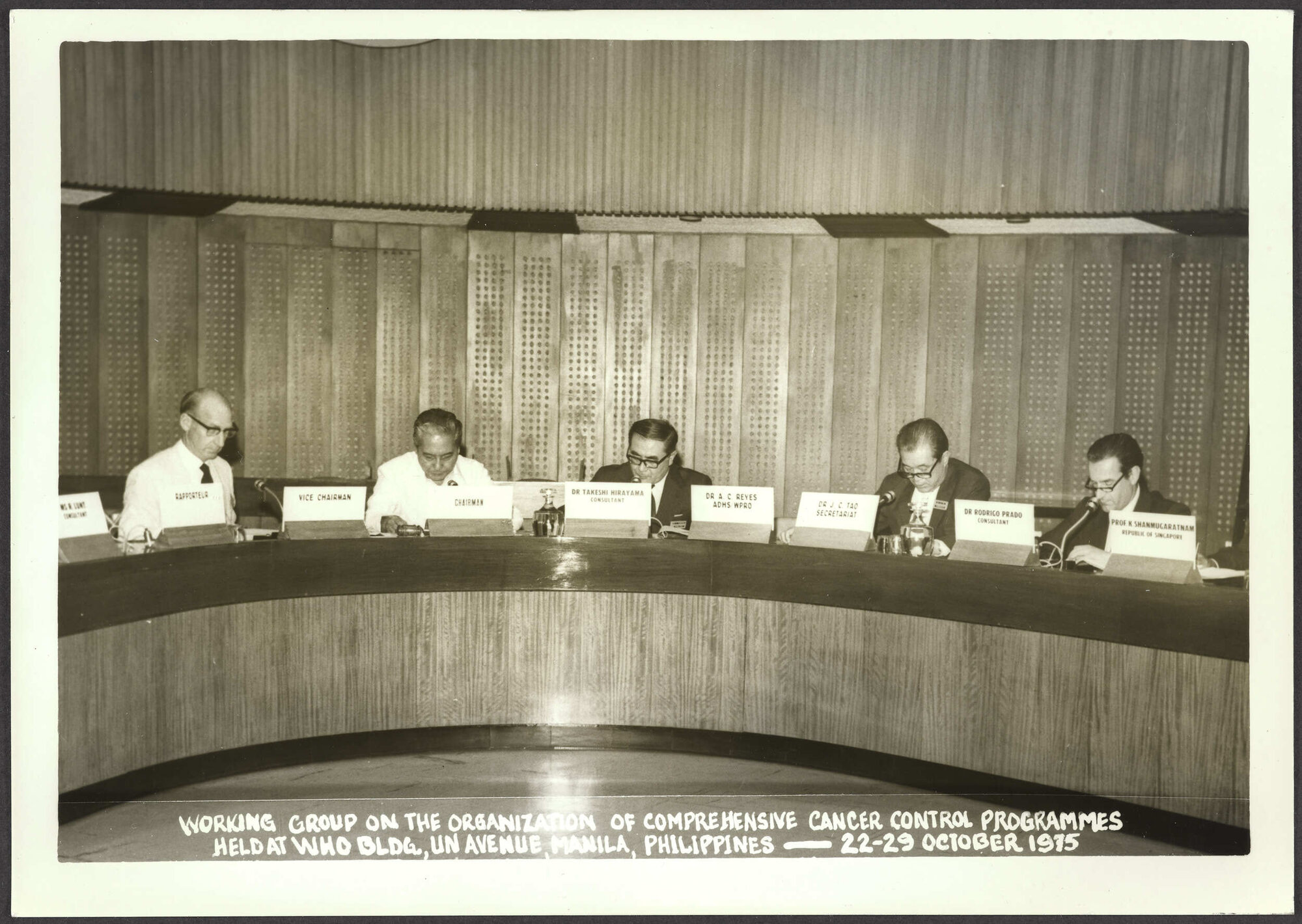 Working Group on the Organization of Comprehensive Cancer Control Programmes