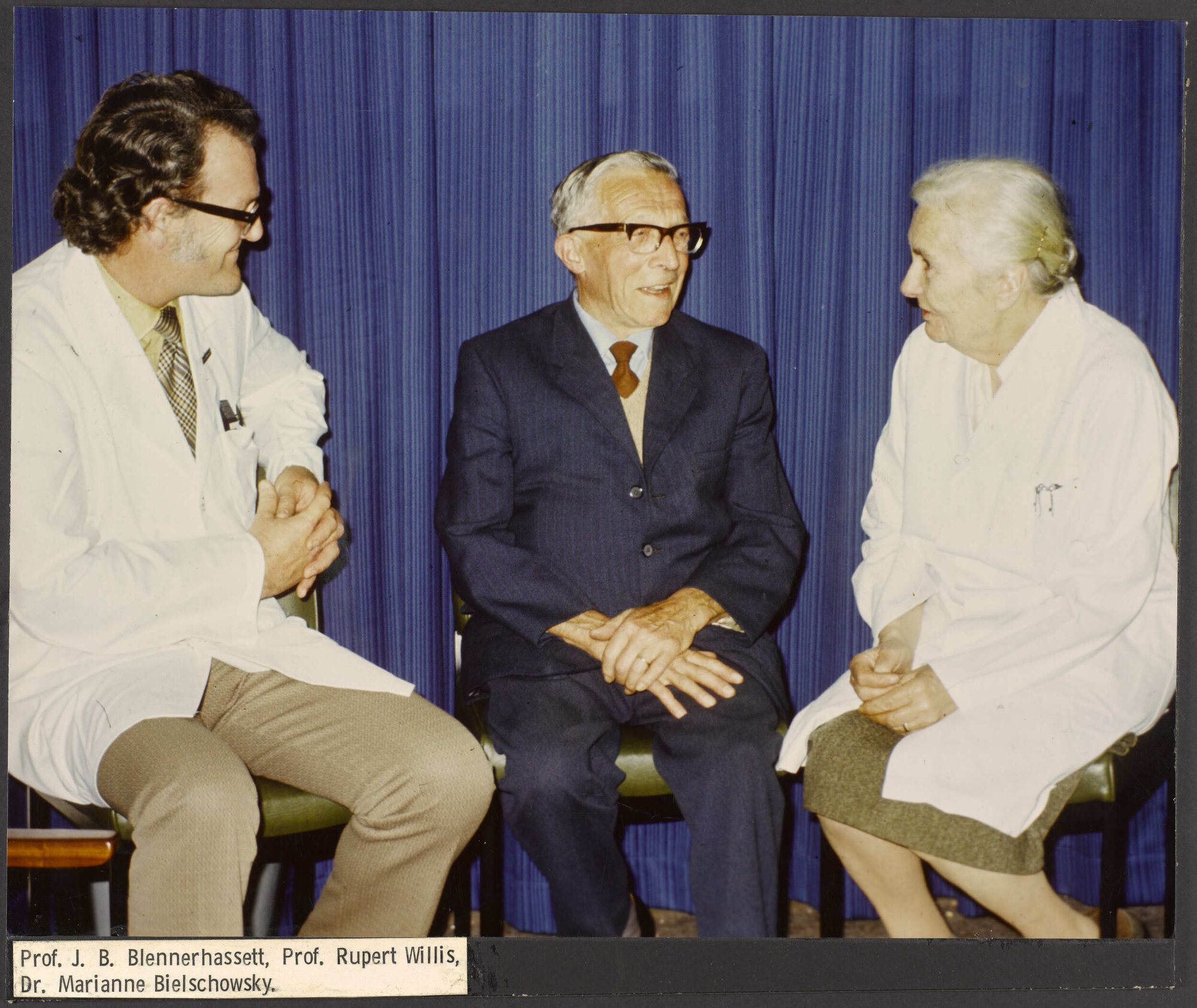 Prof. J.B. Blennerhassett, Prof. Rupert Willis, Dr Marianne Bielschowsky