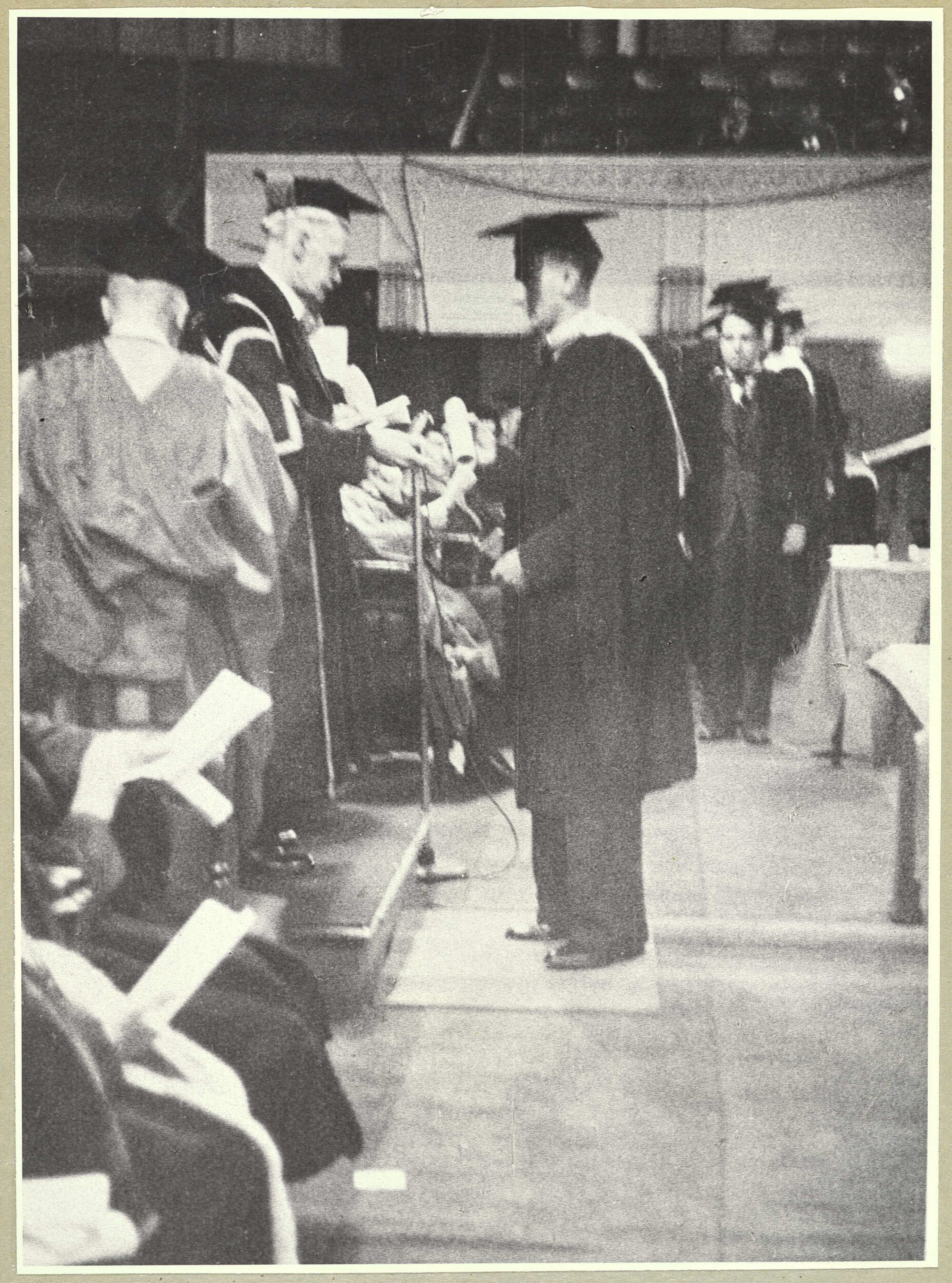 John Borrie receiving the degree of MB ChB 