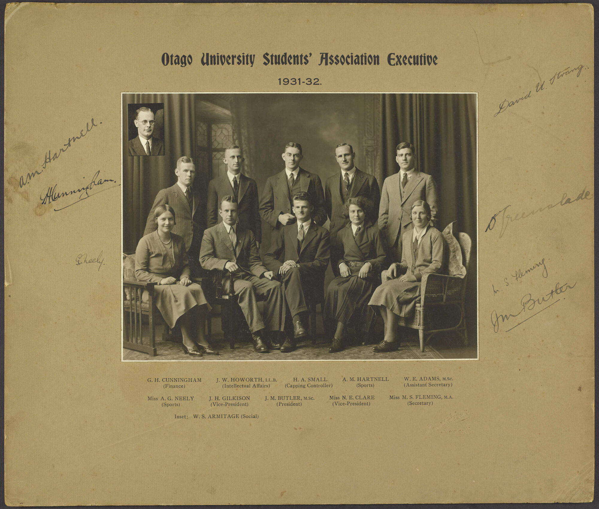 Otago University Students' Association Executive 1931-32