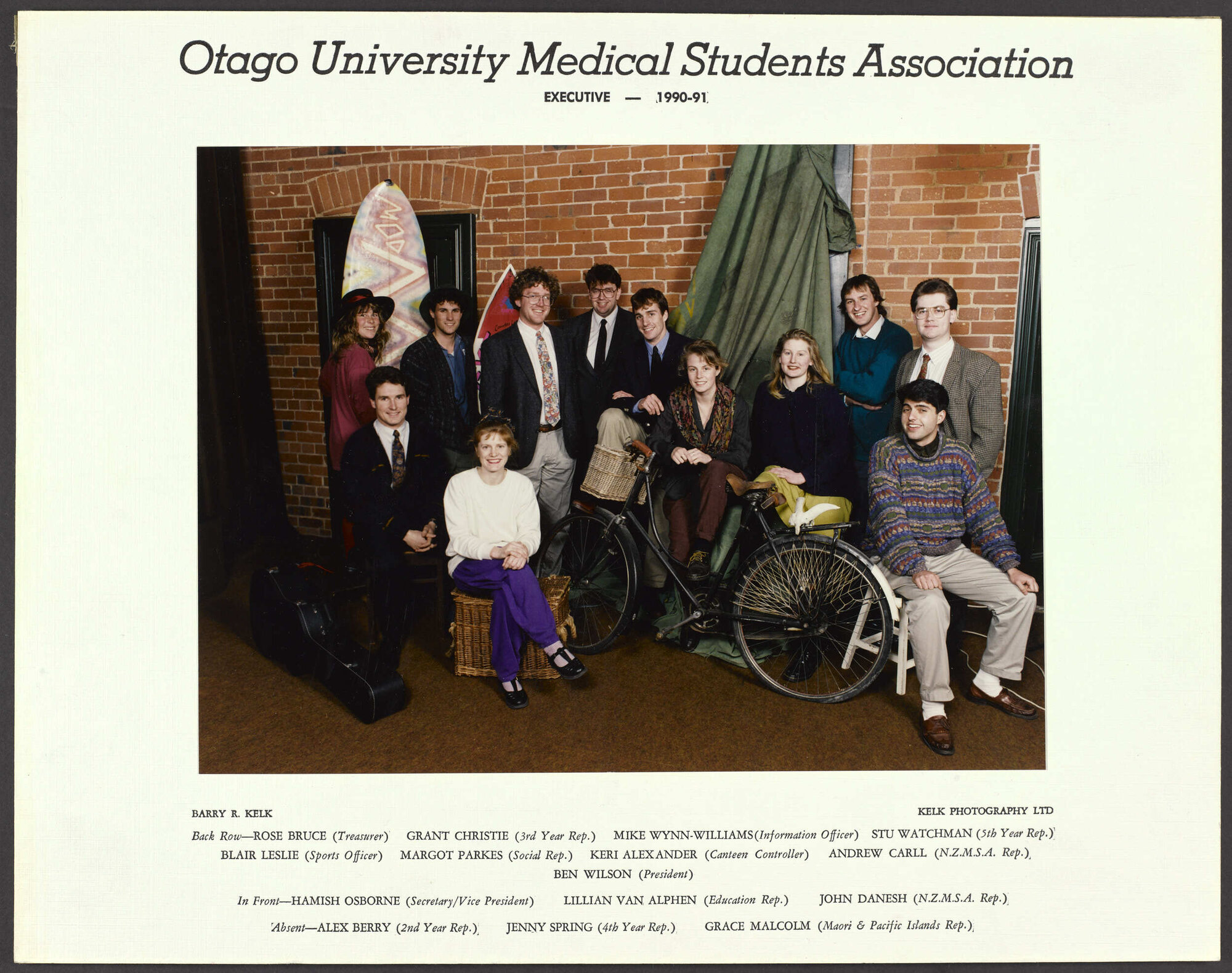 Otago University Medical Students Association Executive 1990-91