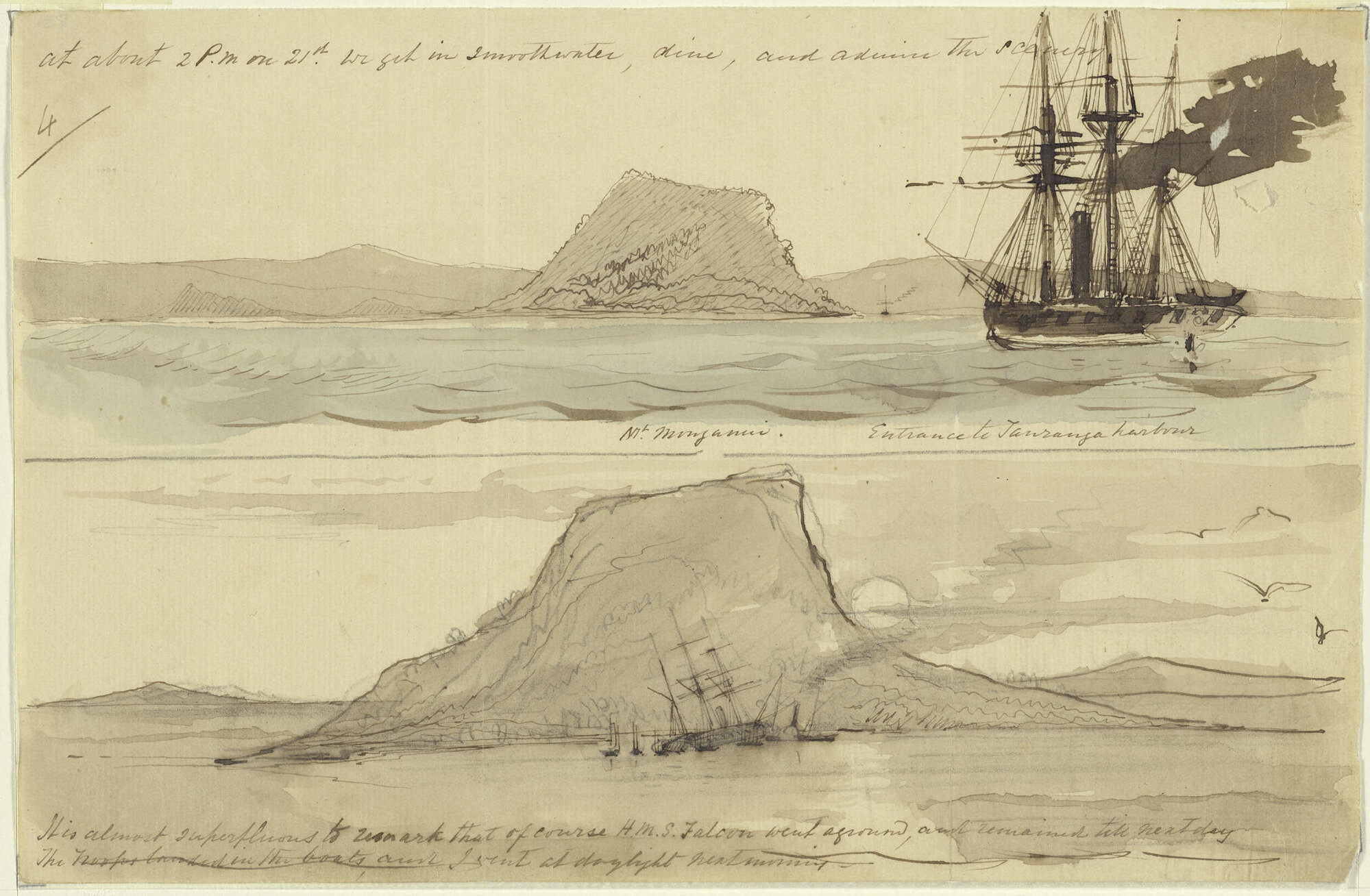 Mount Monganui. Entrance to Tauranga Harbour