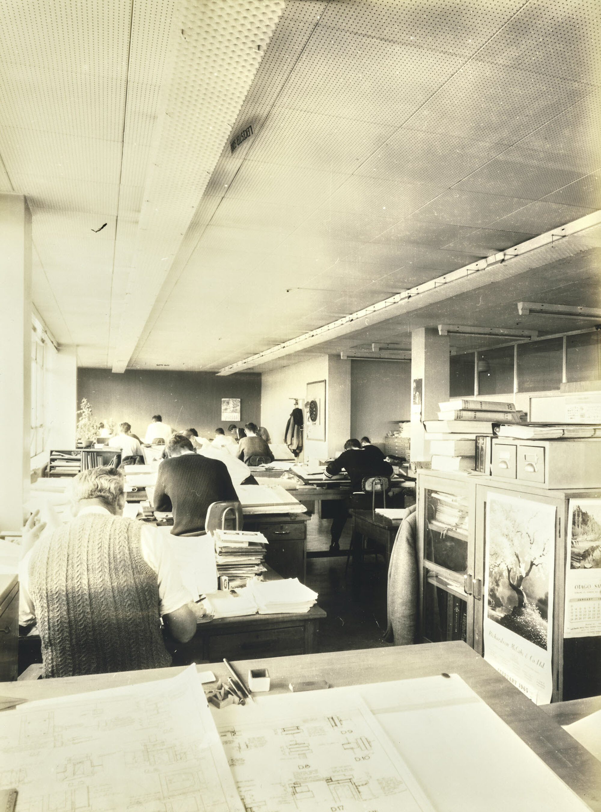 Ministry of Works architectural draughting room, State Insurance Building