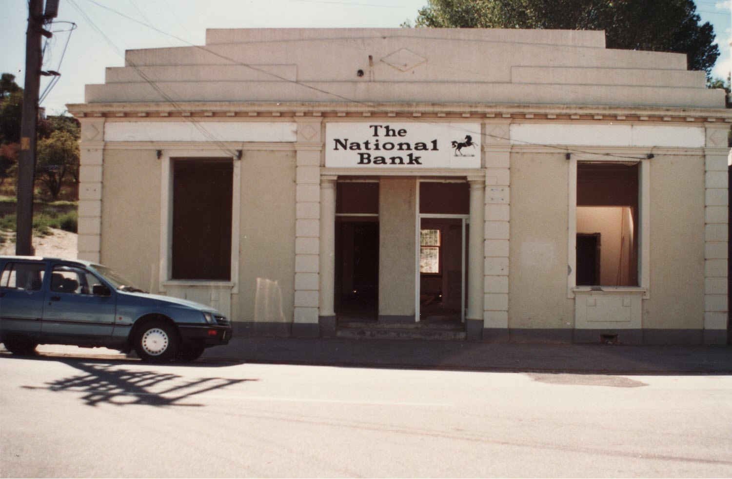 National Bank, Cromwell, under demolition
