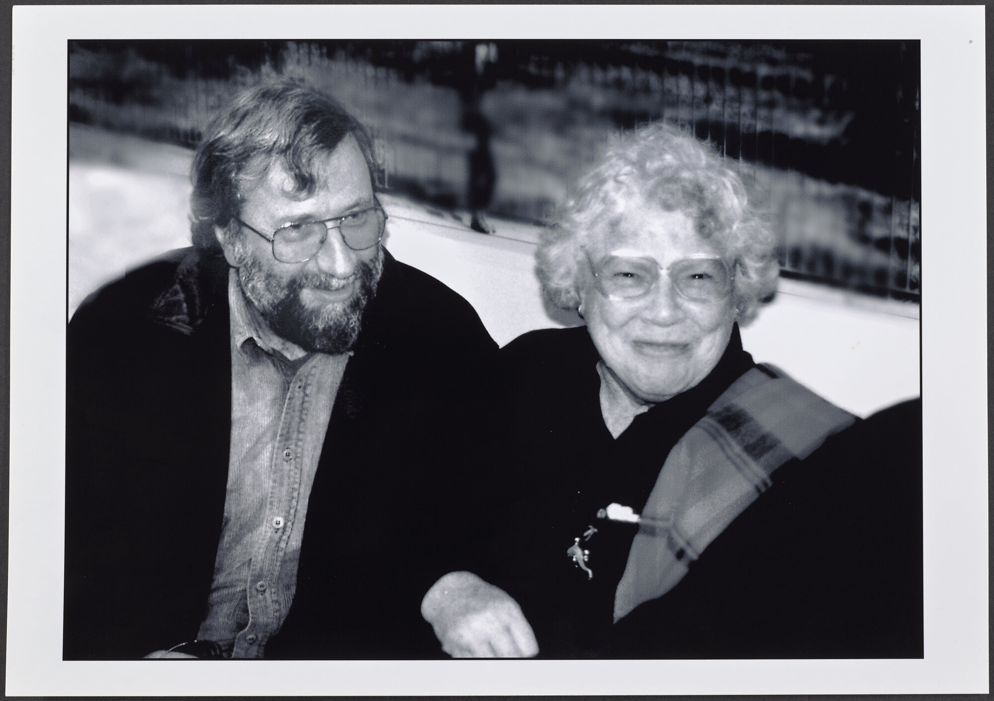 Michael King and Janet Frame at reception in DCC Chambers