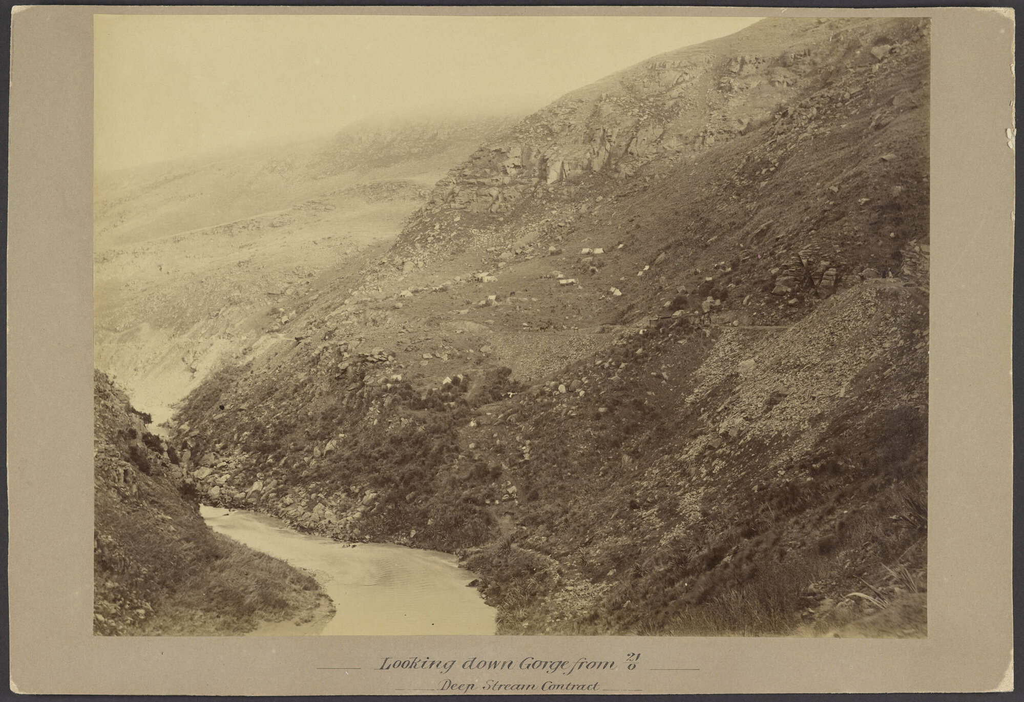 Looking down Gorge from 21/0. Deep Stream Contract