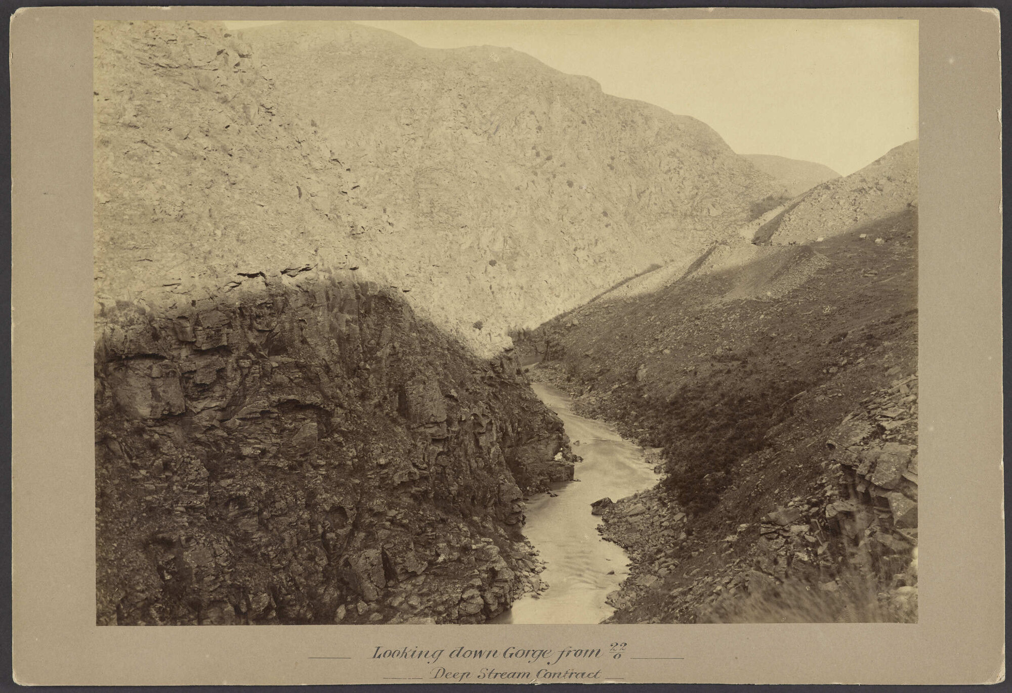 Looking down Gorge from 22/0. Deep Stream Contract