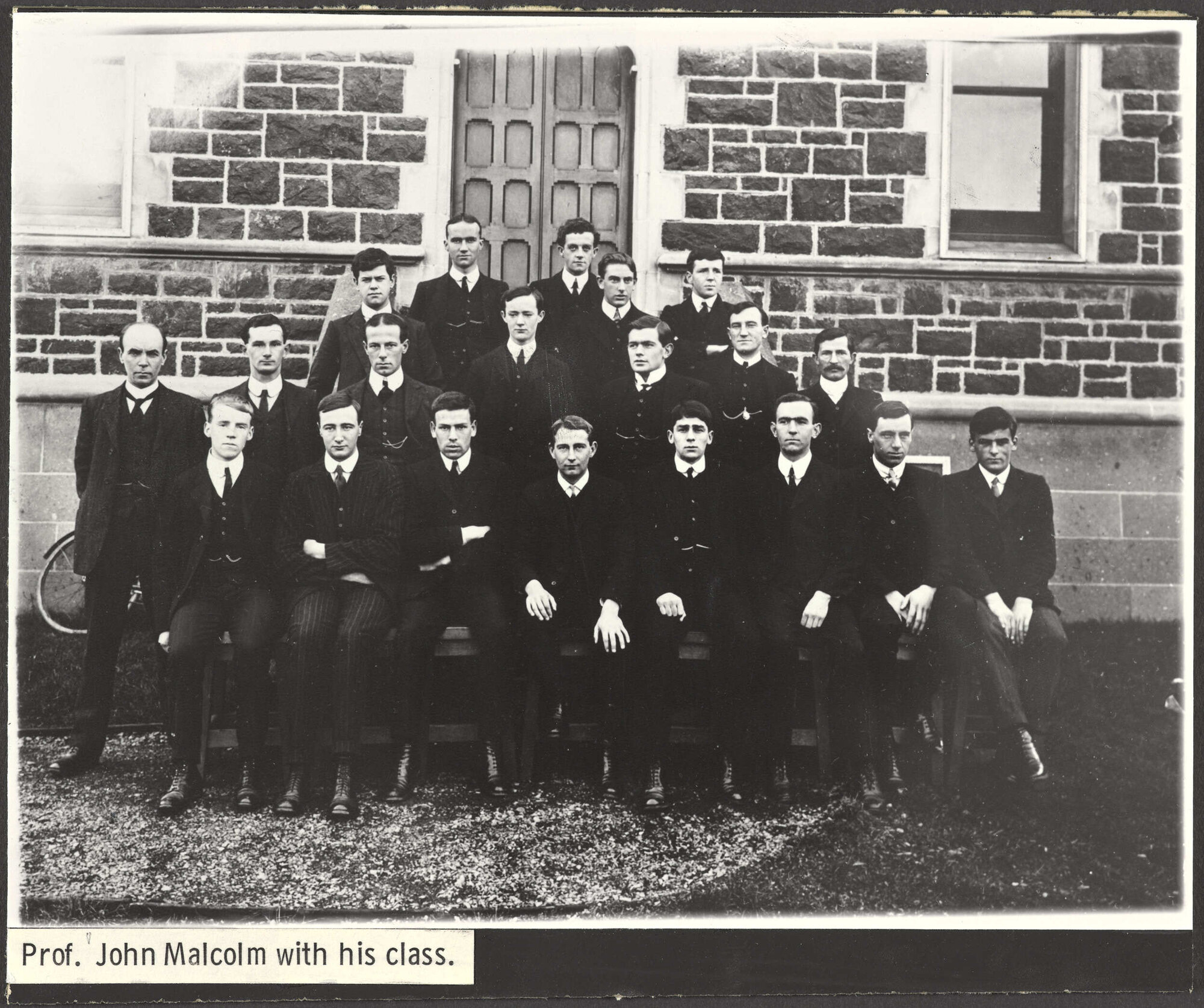 Prof. John Malcolm with his class
