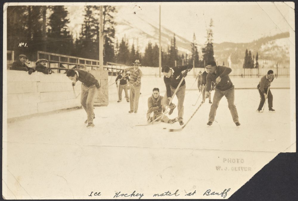 Ice hockey match at Banff