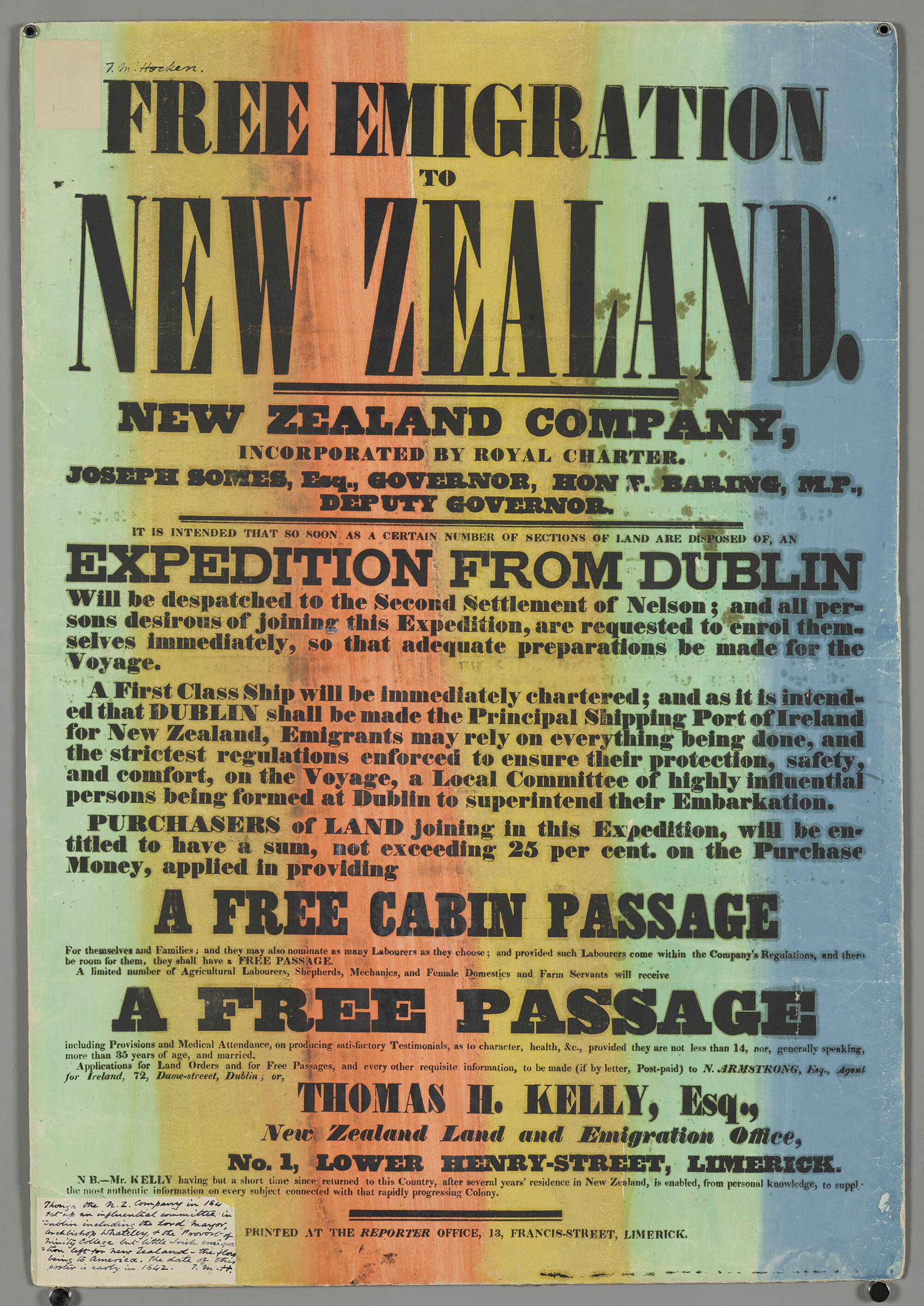 "Free Emigration to New Zealand."