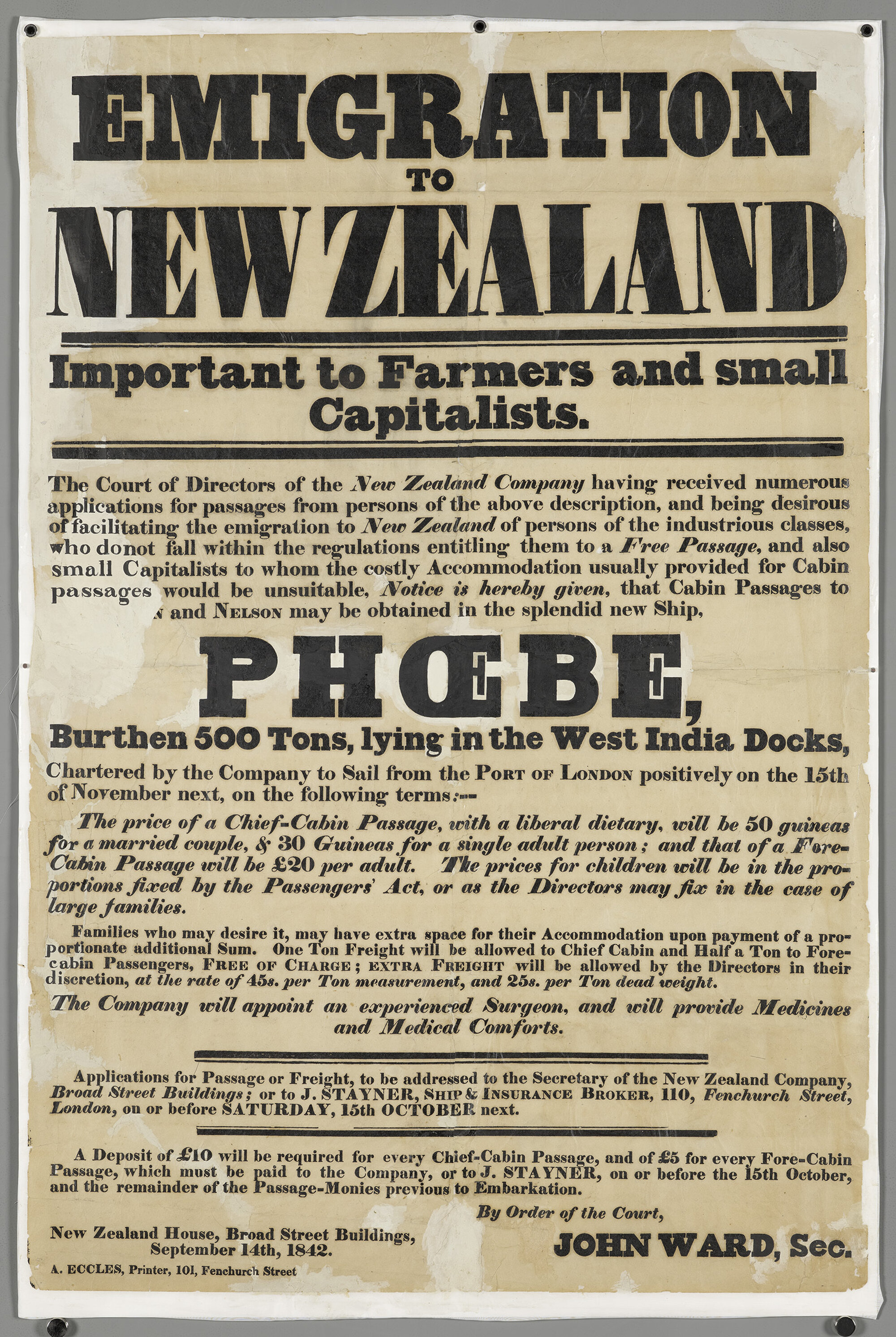 "Emigration to New Zealand Important to Farmers and small Capitalists."