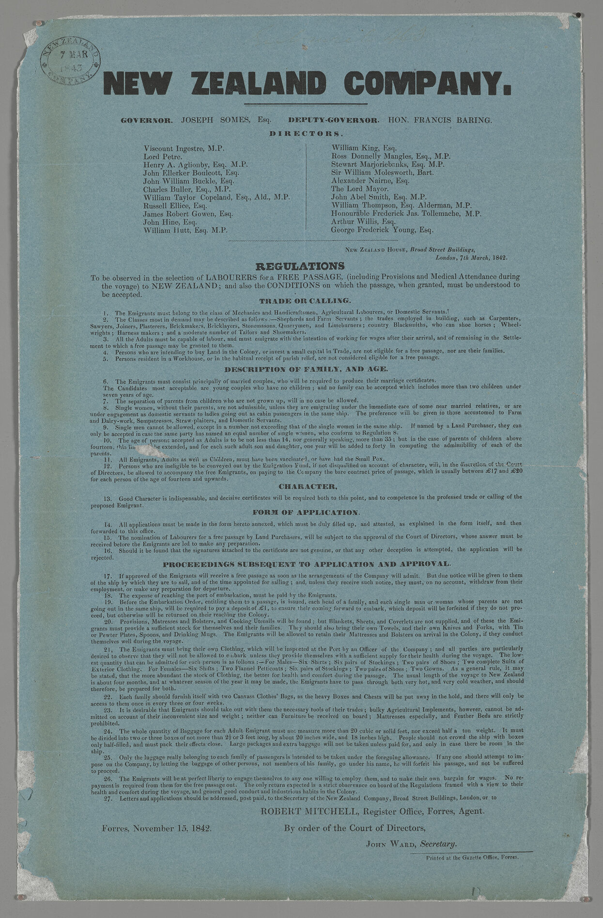 "New Zealand Company. ...Regulations"