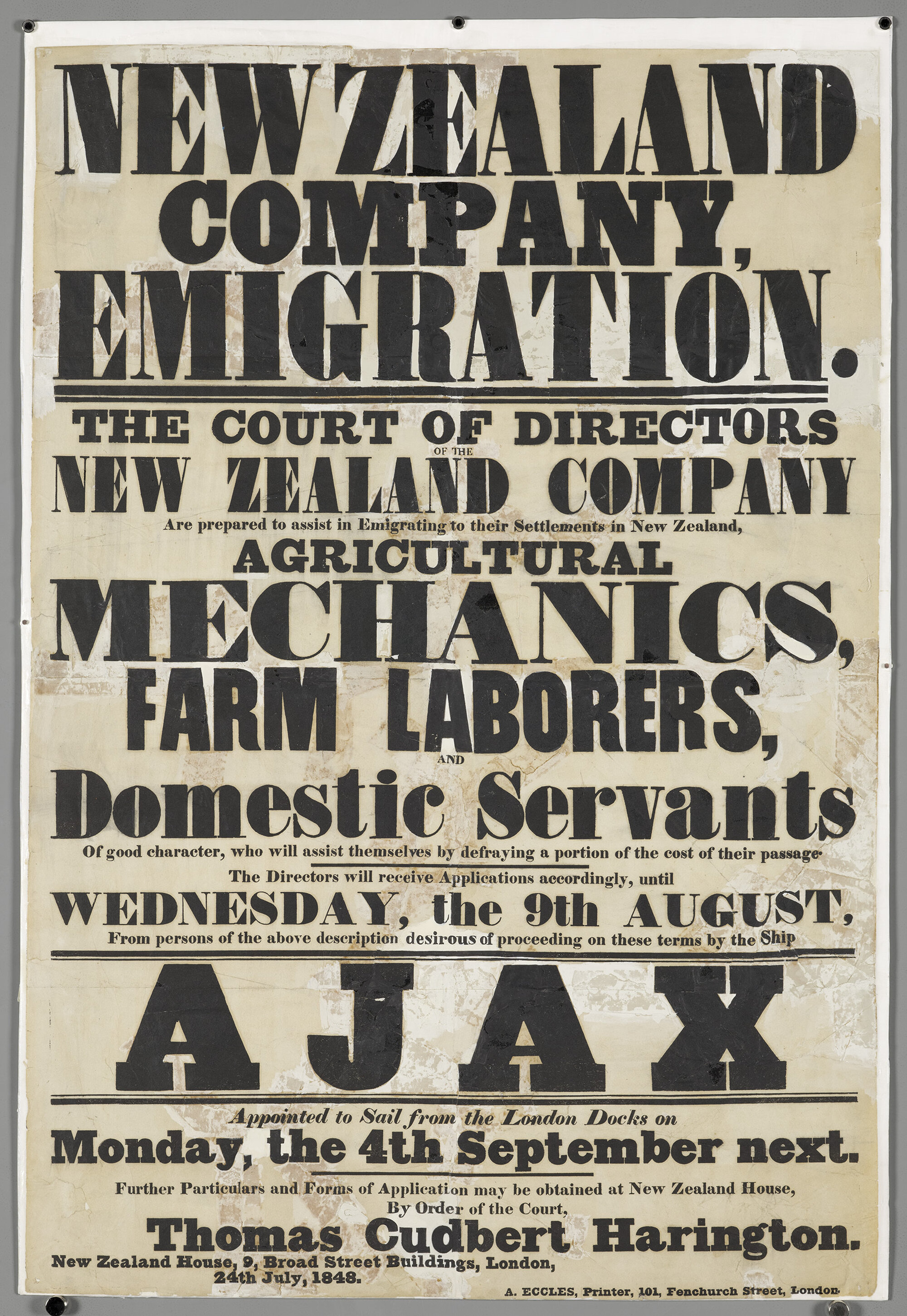 "New Zealand Company, Emigration."