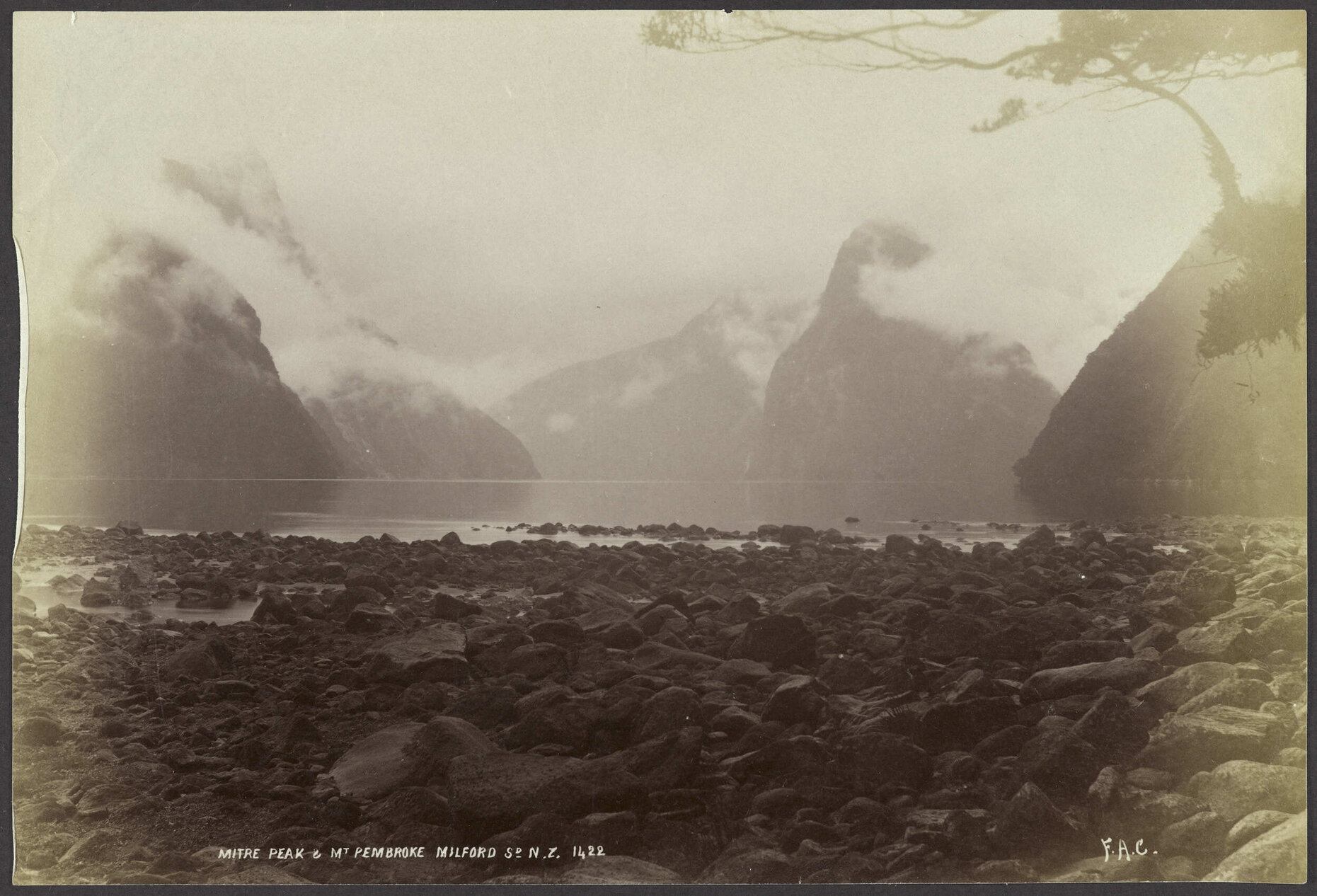 Mitre Peak and Mt Pembroke, Milford Sound N.Z.