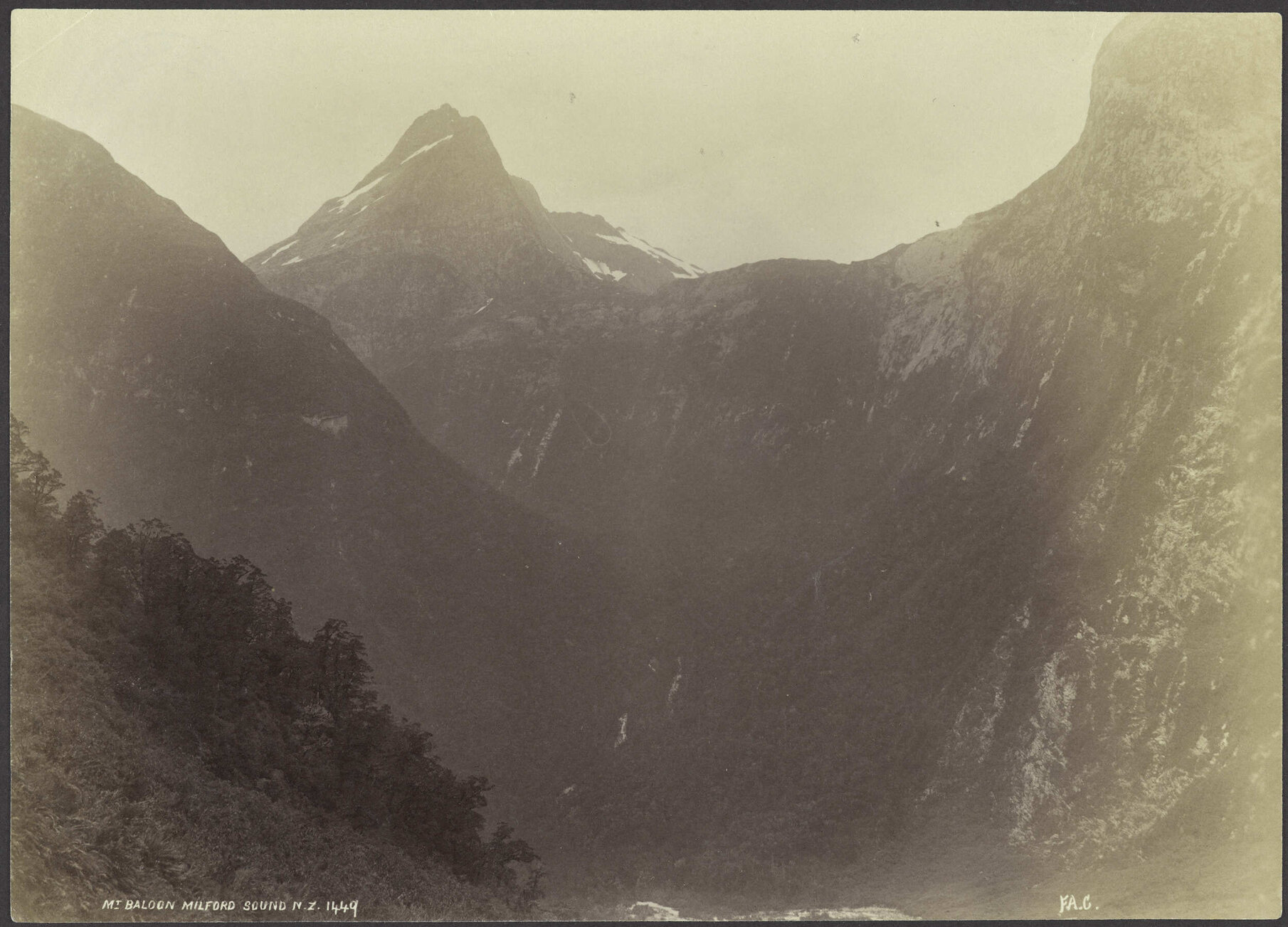 Mount Baloon [Balloon], Milford Sound, N.Z.