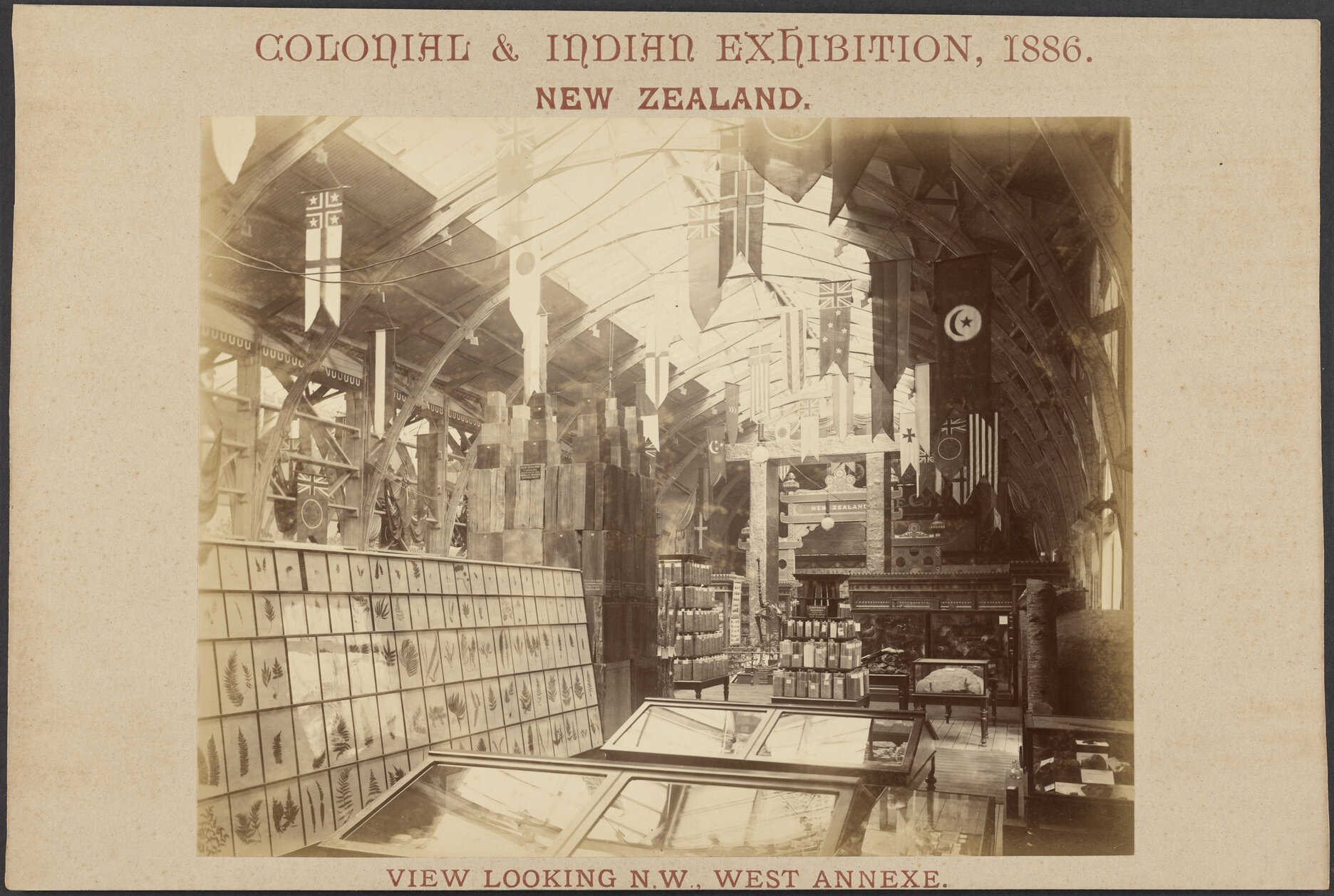 View looking North West, West Annexe. Colonial and Indian Exhibition, London