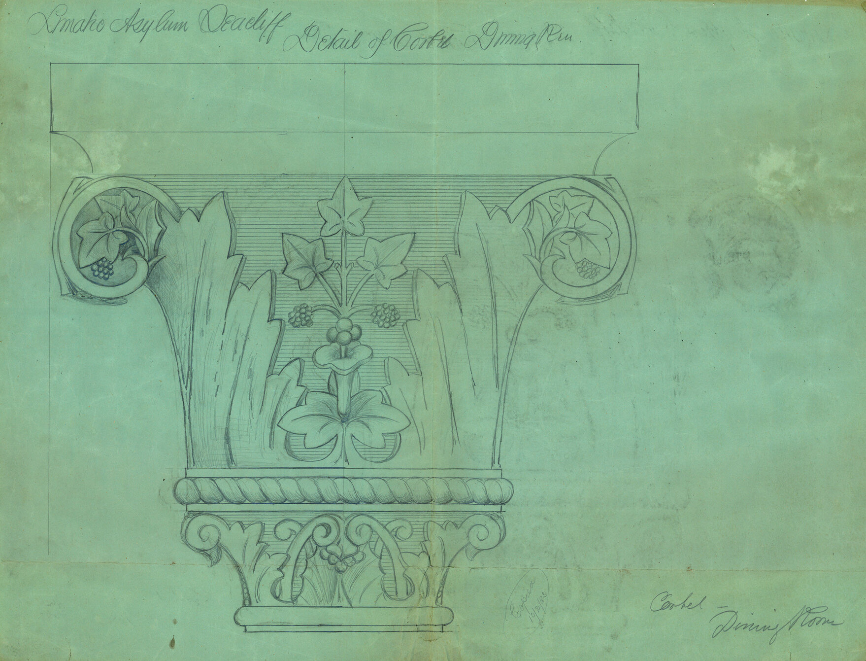 Seacliff Lunatic Asylum, Detail of Corbel, Dining Rm