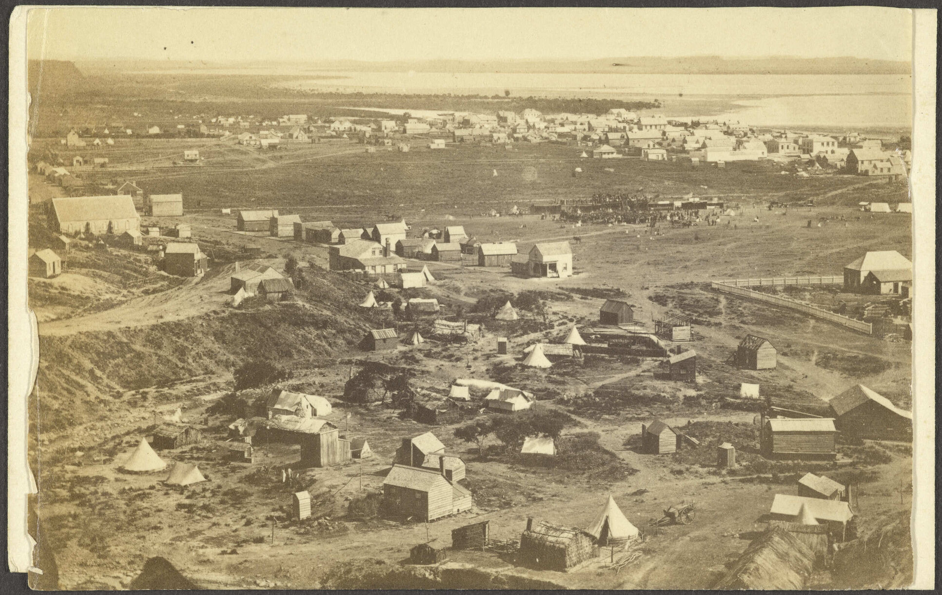 Looking south from Irishtown with Grahamstown in the distance