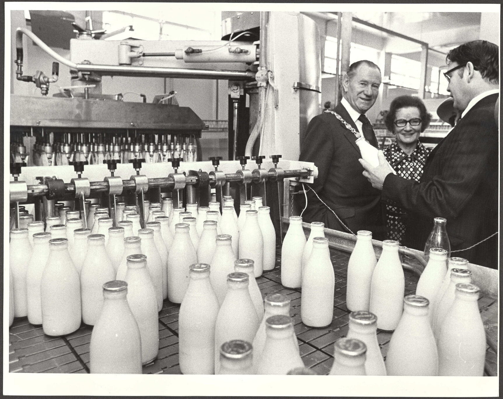 Jim and Ethel Barnes at the Milk Treatment Station