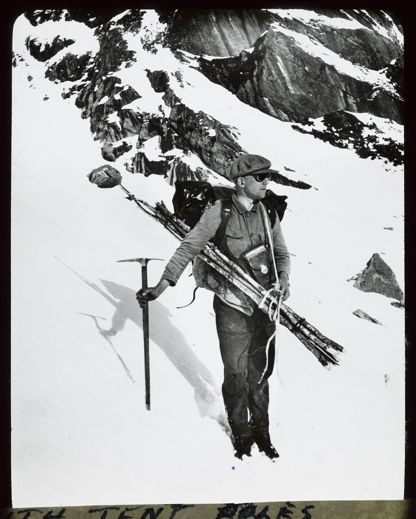 Will Wandafar [Bernard Teague] on slopes below Quarterdeck