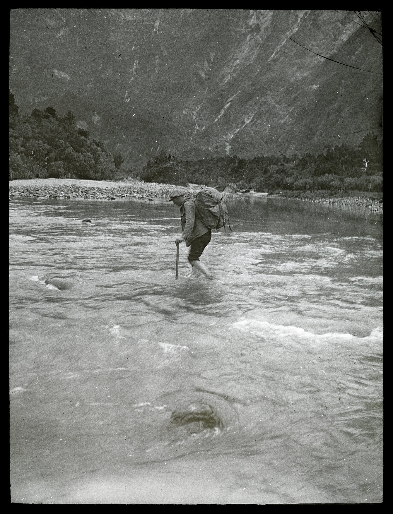 Fording Karangarua River