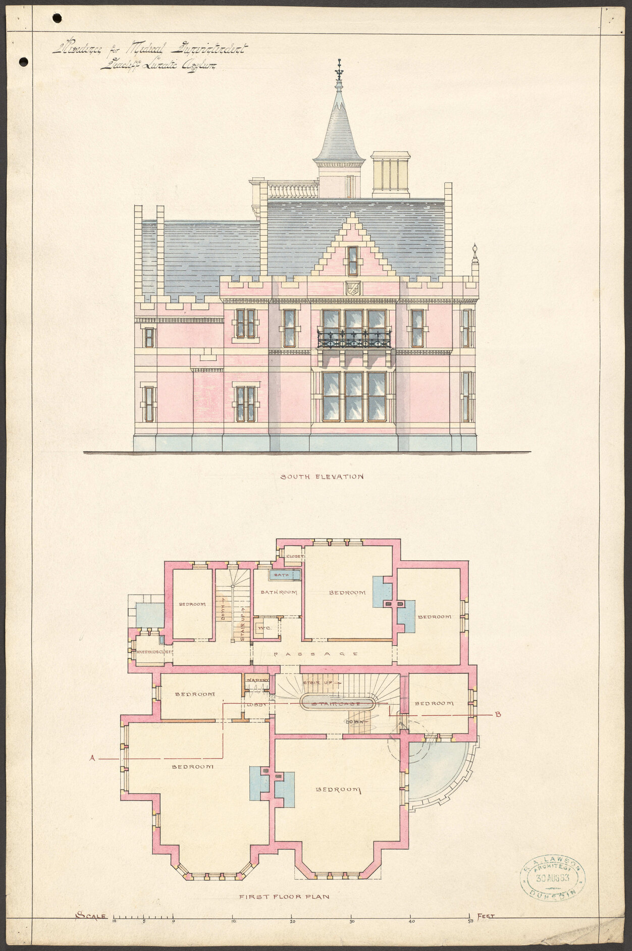 Residence for Medical Superintendent, Seacliff Lunatic Asylum